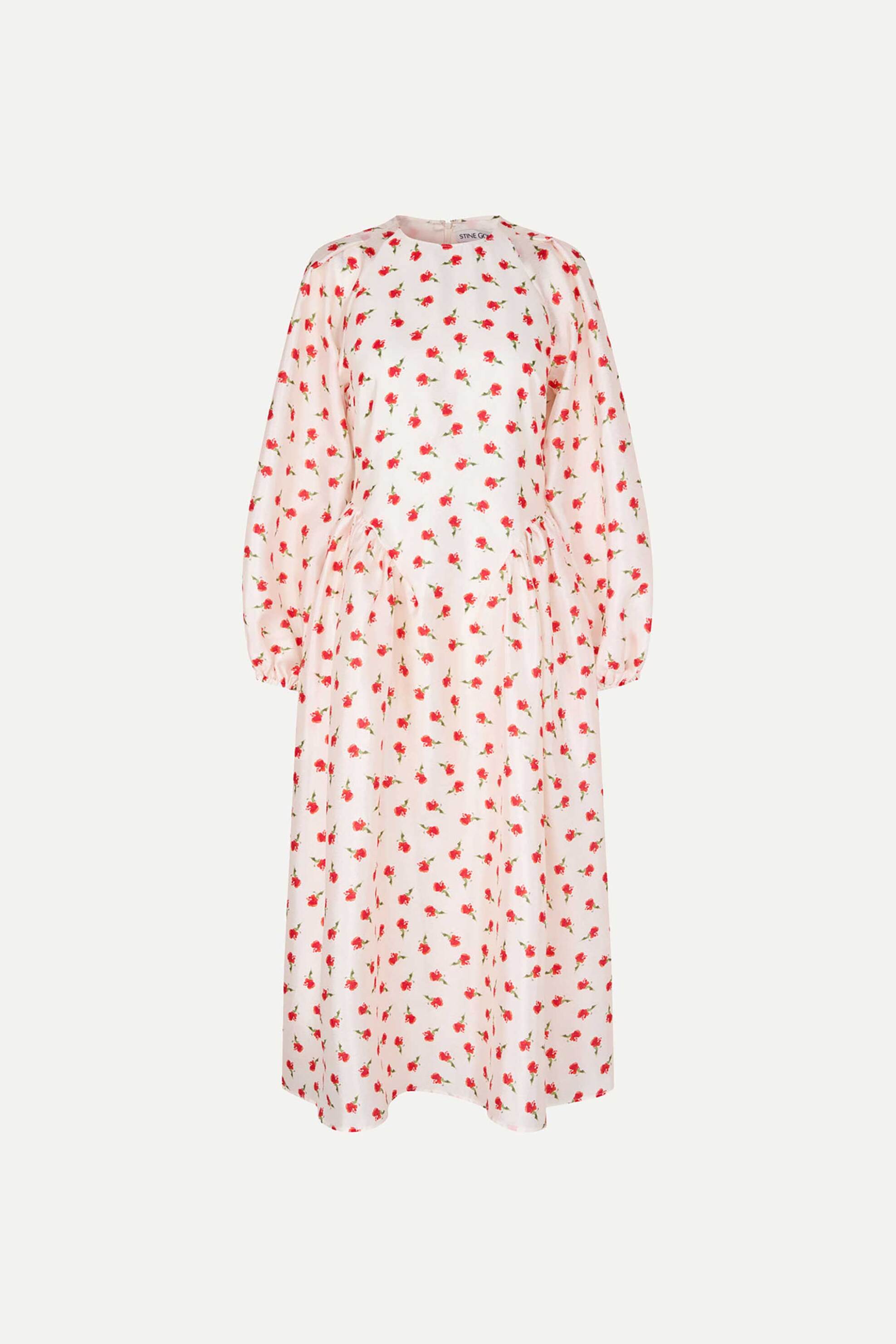 Stine Goya γυναικείο midi φόρεμα με floral print "Ditzy Petunia" - SG-PS26-D211-2067 Εκρού φωτογραφία