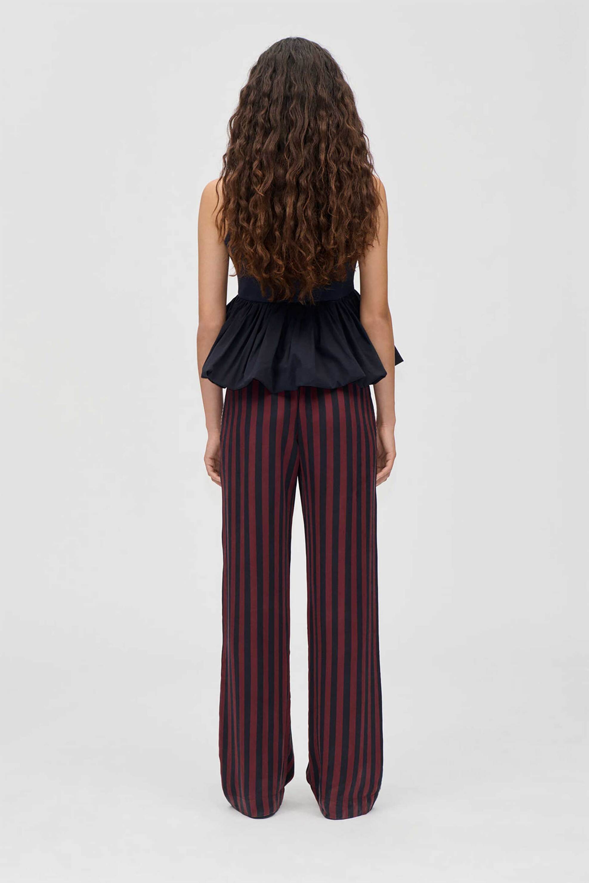 Stine Goya γυναικείο παντελόνι με ριγέ print - SG-PS26-P009-2263 Μπλε Σκούρο φωτογραφία