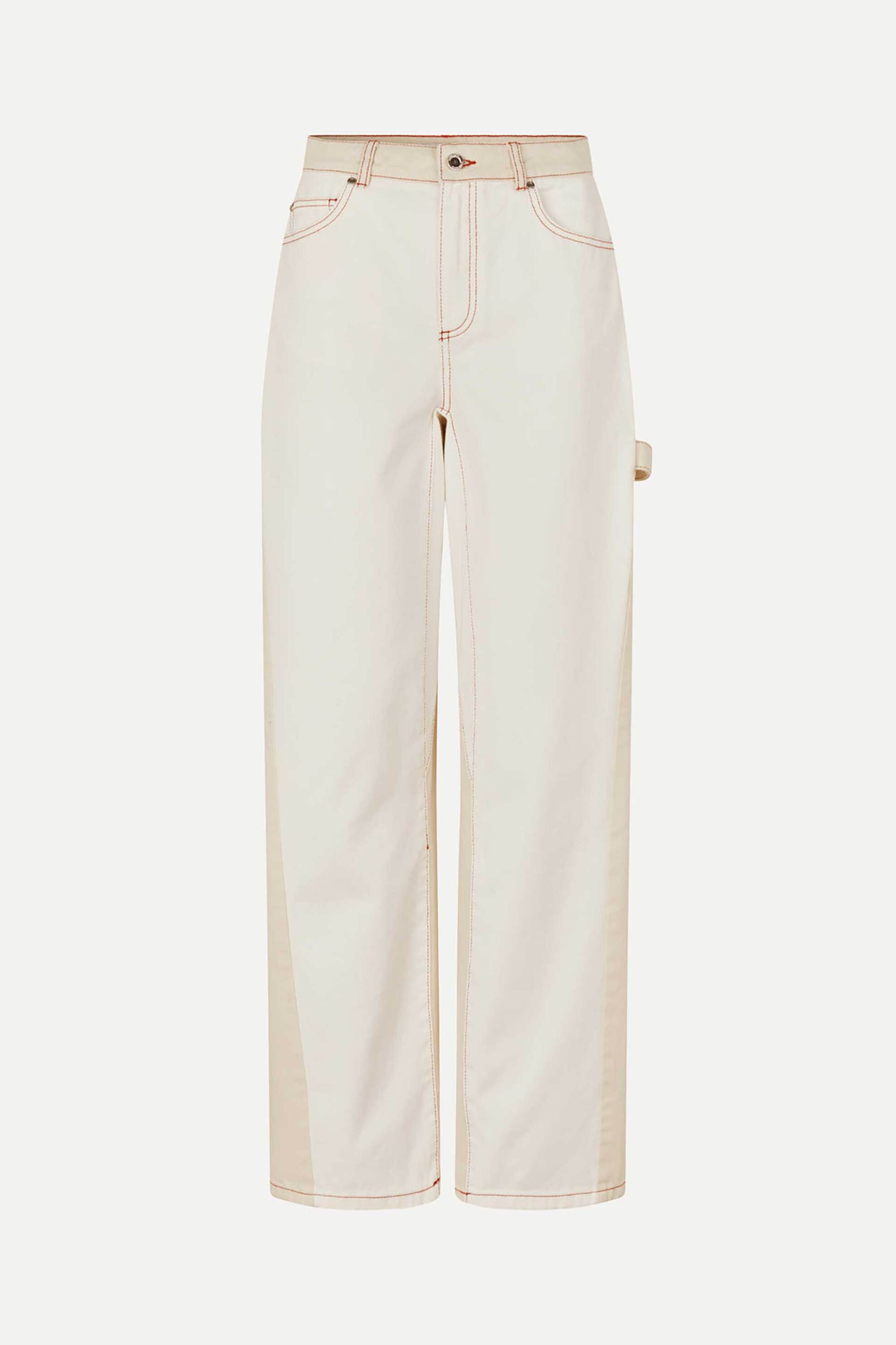 Stine Goya γυναικείο τζιν παντελόνι denim δίχρωμο - SG-PS26-P136-2453 Εκρού φωτογραφία