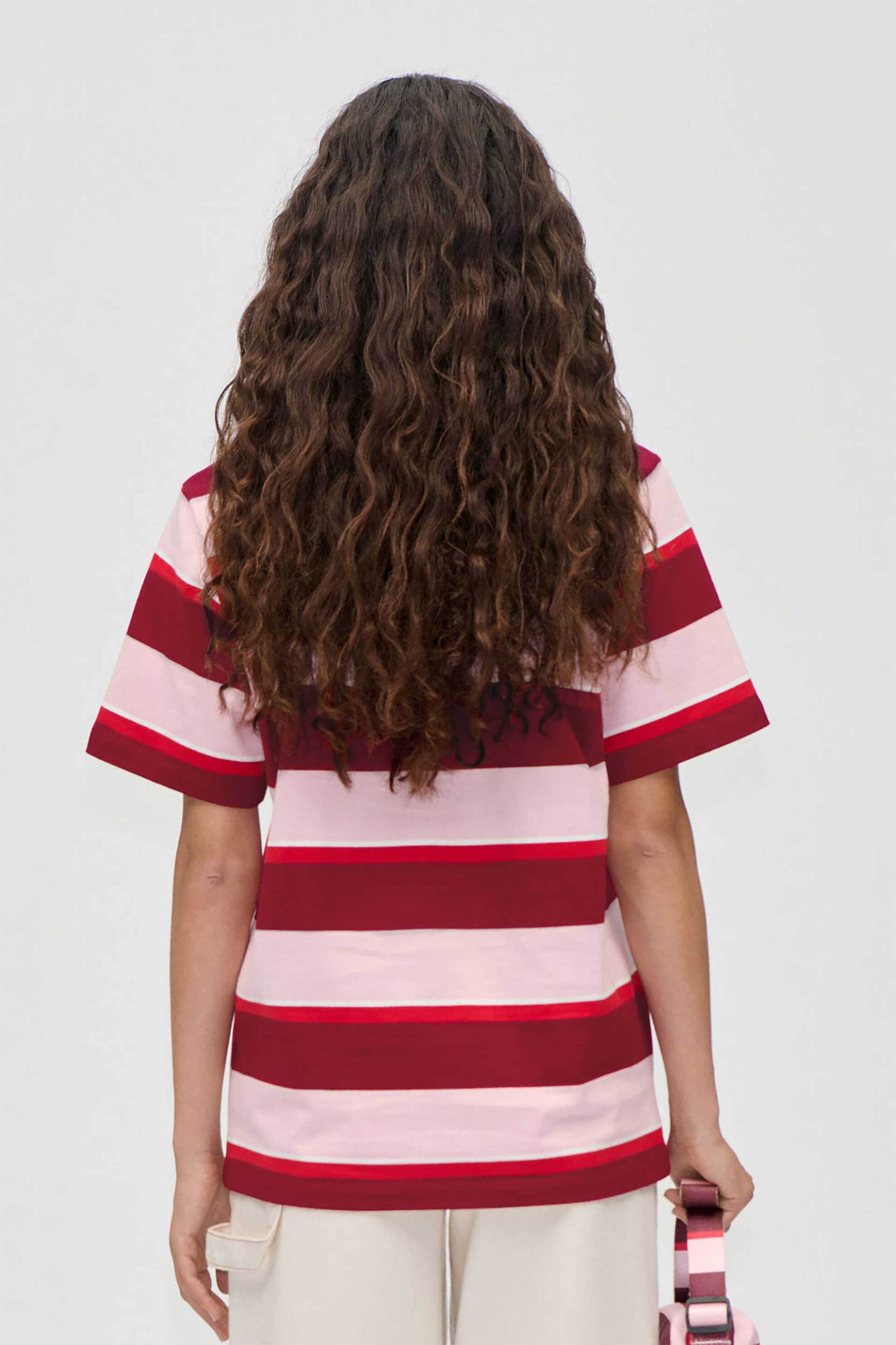 STINE GOYA Stine Goya γυναικείο T-Shirt με ριγέ σχέδιο Boxy Fit - SG-PS26-T153-2457 Ροζ - 2
