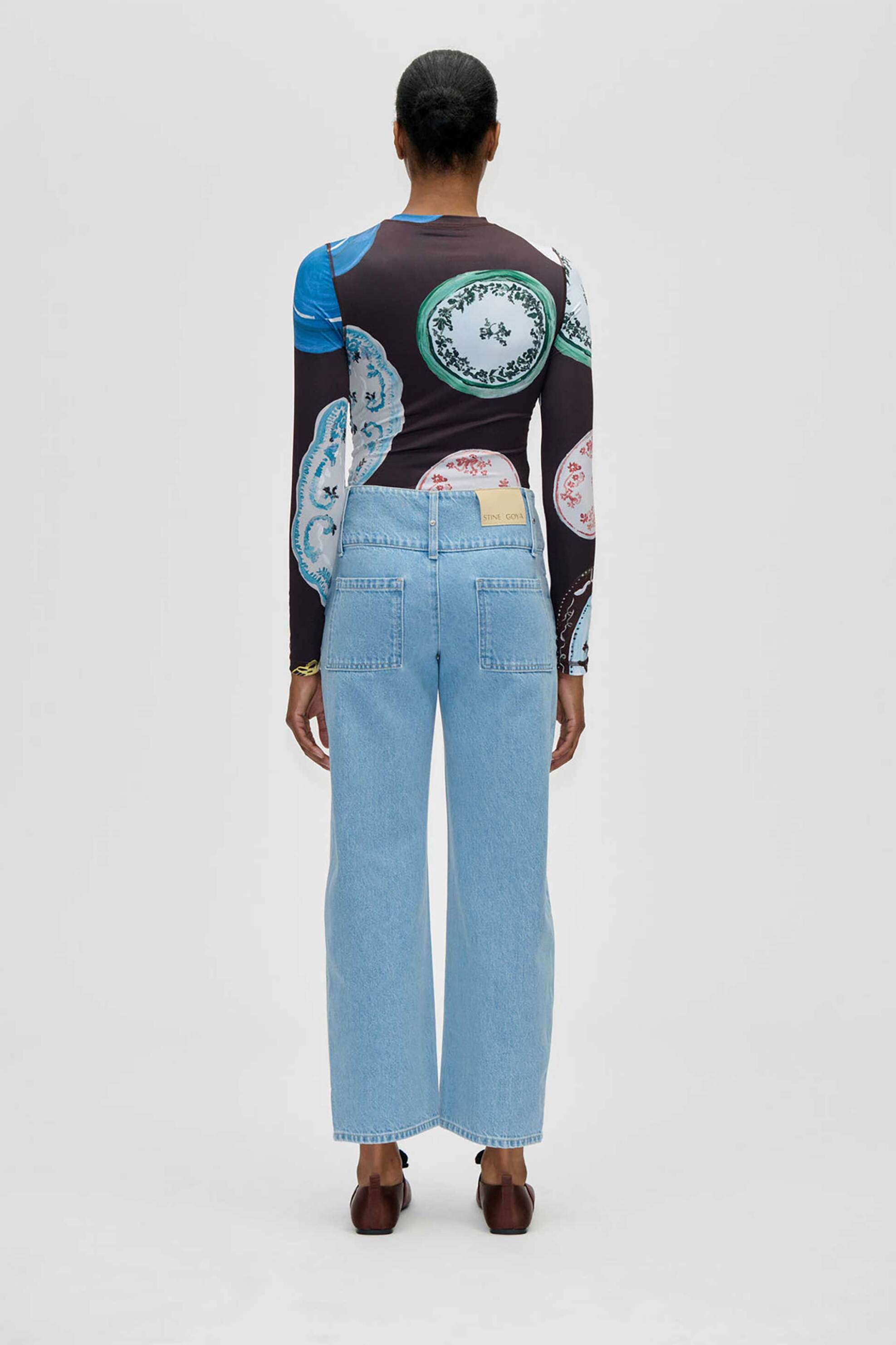 Stine Goya γυναικείο τζιν παντελόνι denim με SG θυλάκια - SG-SS26-P138-2453 Denim Blue φωτογραφία