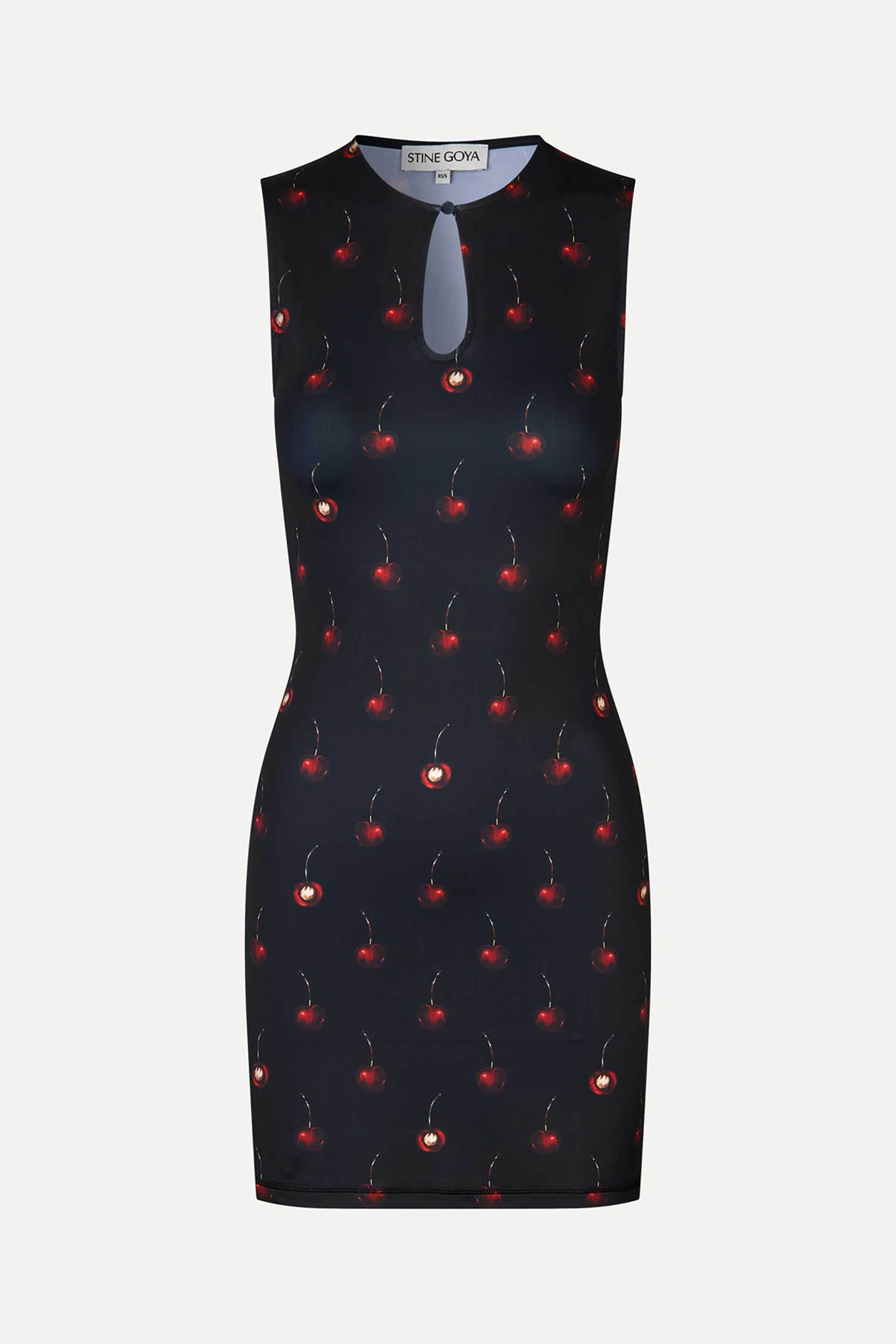 STINE GOYA Stine Goya γυναικείο mini φόρεμα "Keyhole Cherries" - SG-SS26-D232-2244 Μπλε - 3