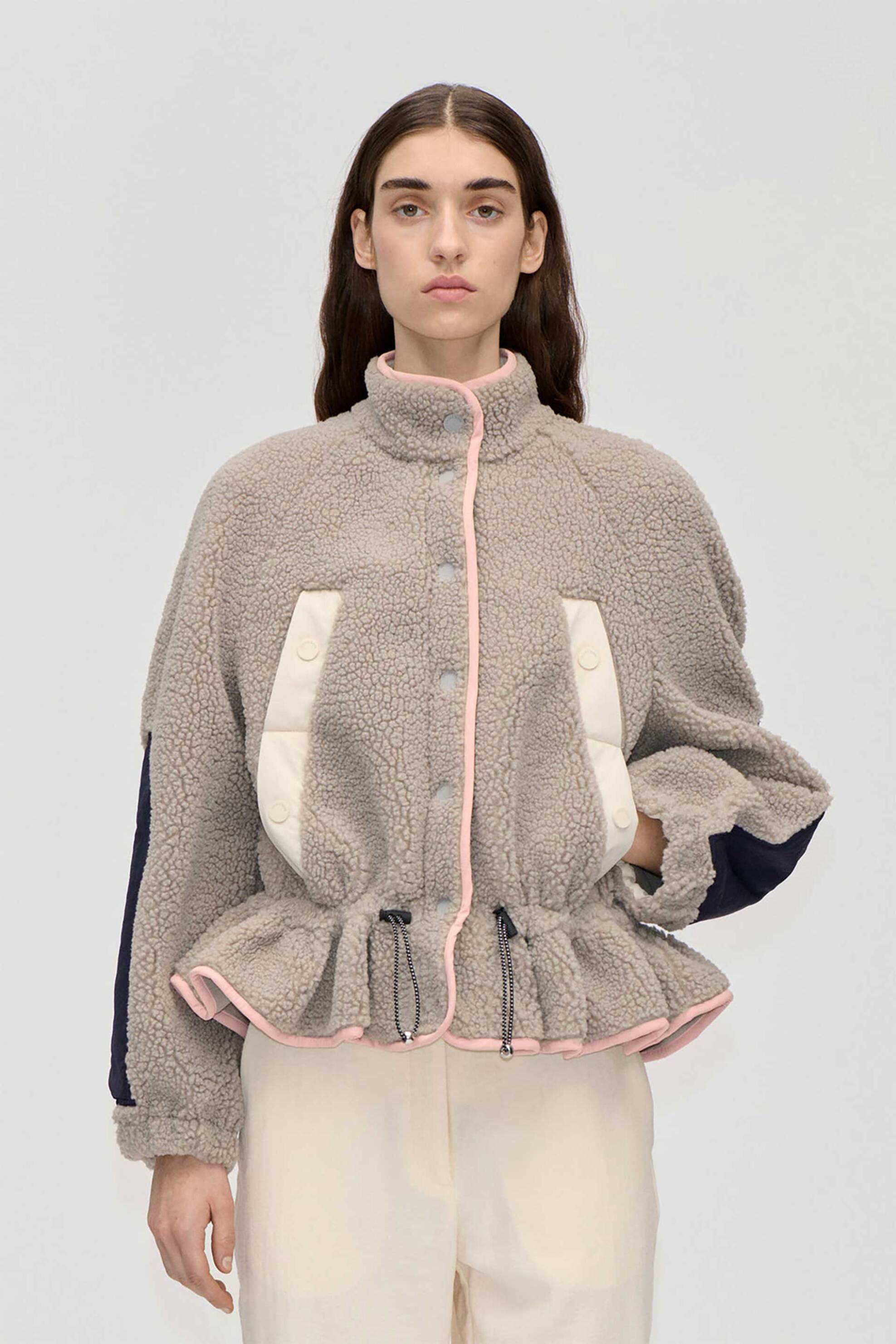 Stine Goya γυναικείο jacket fleece με λάστιχο στη μέση - SG-PF26-J058-2412 Μπεζ