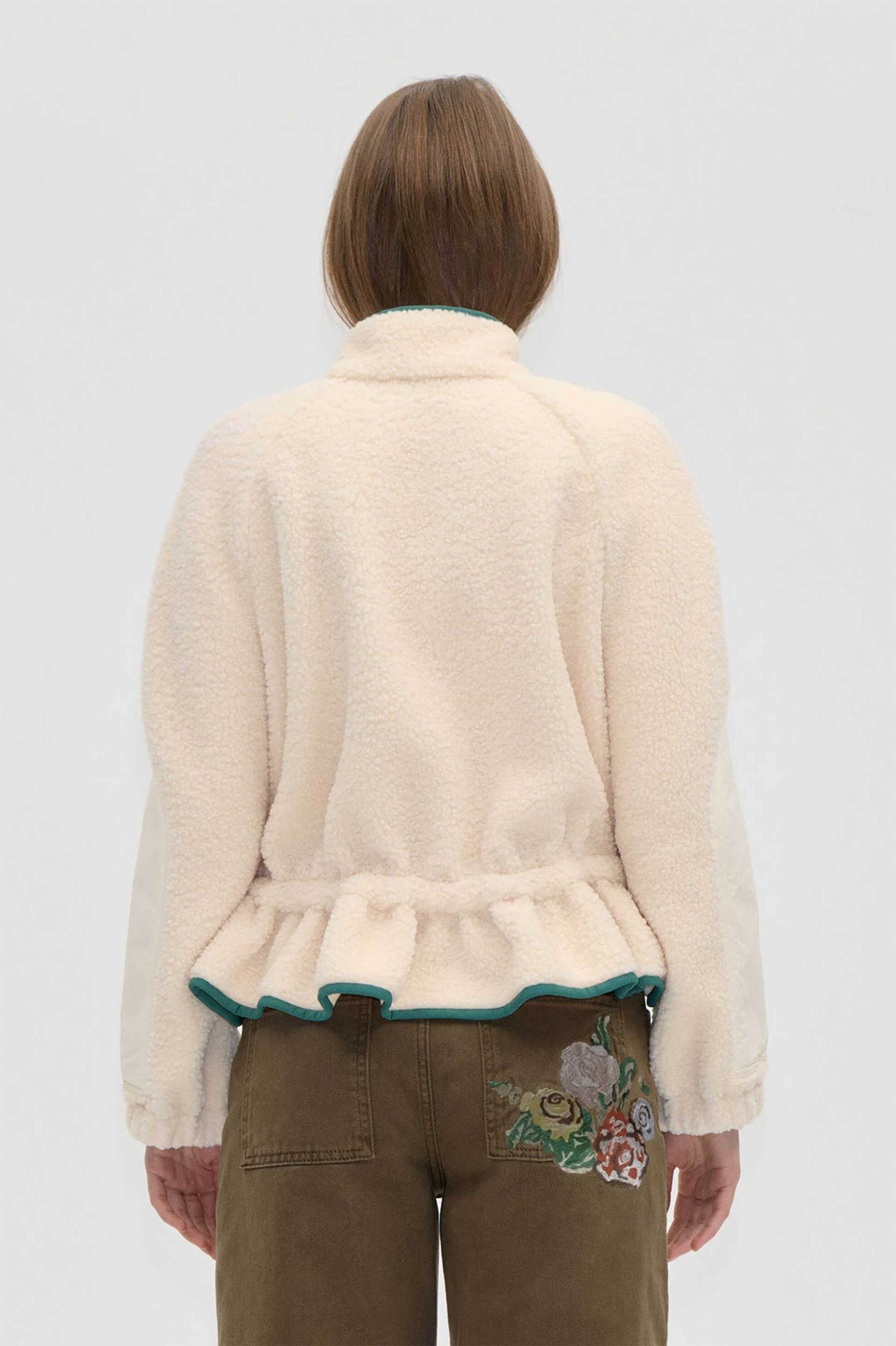 Stine Goya γυναικείο jacket fleece με λάστιχο στη μέση - SG-AW26-J058-2412 Εκρού