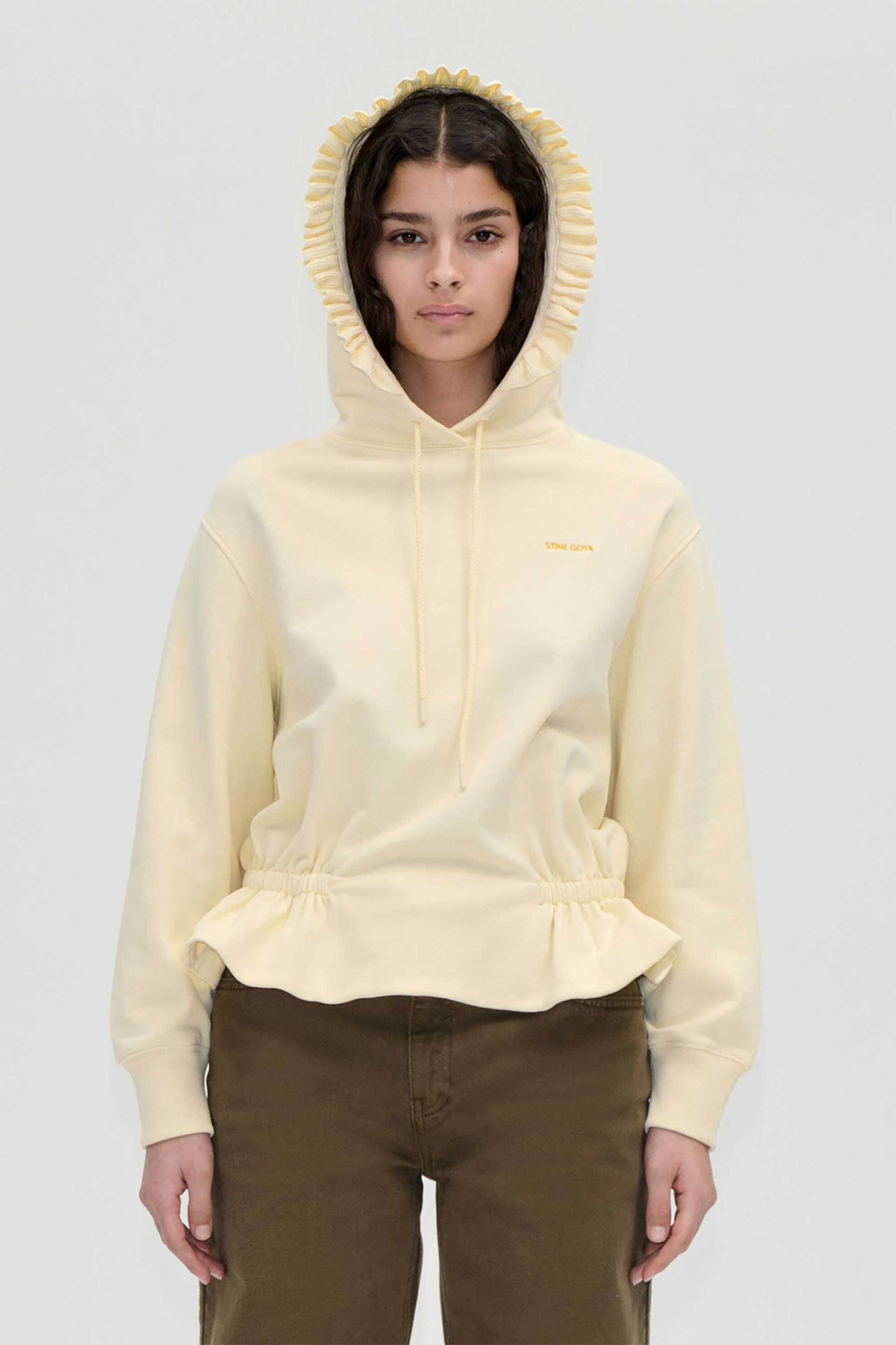 Stine Goya γυναικεία μπλούζα φούτερ με κουκούλα - SG-AW26-T271-2430 Εκρού