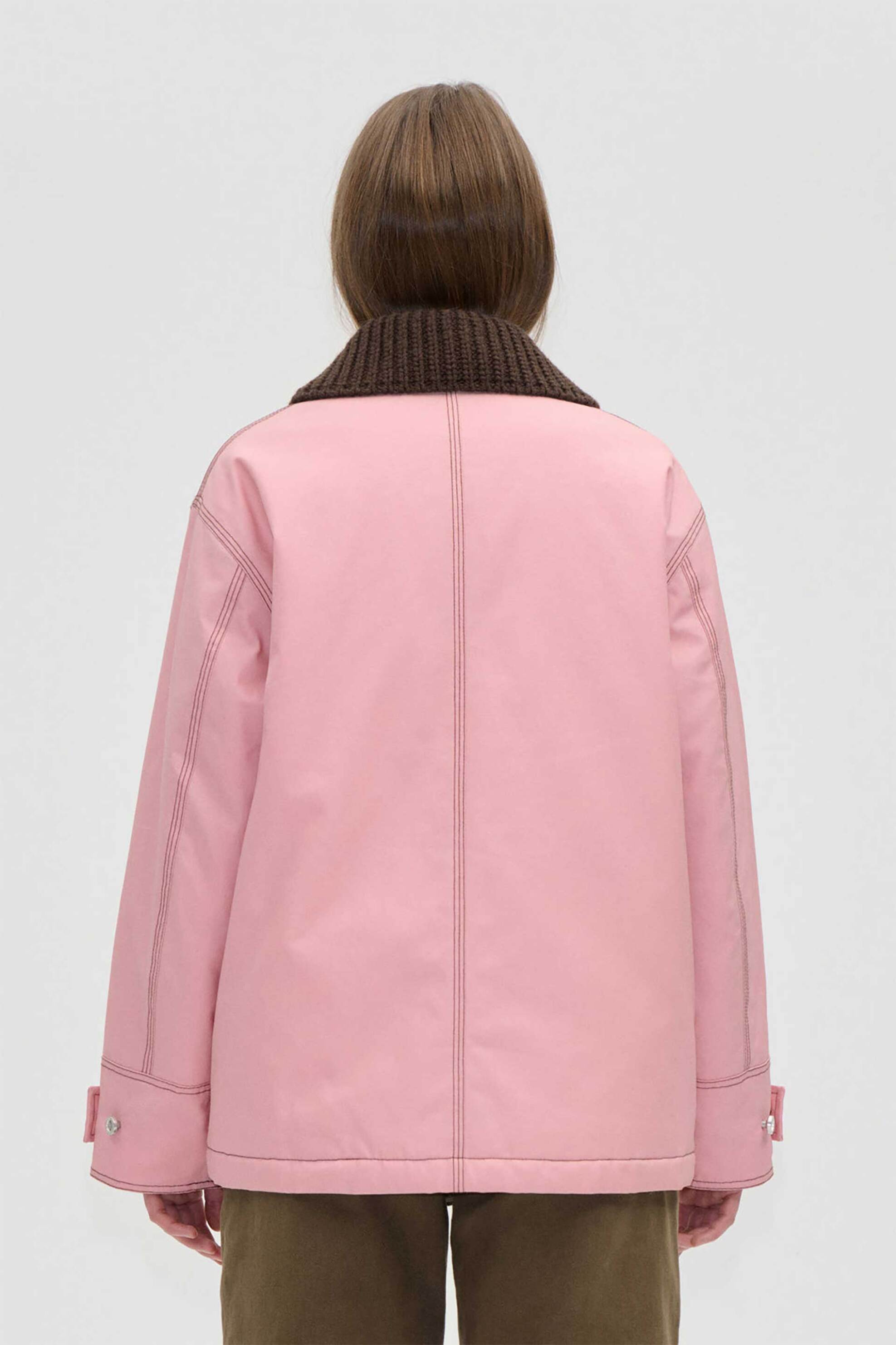 Stine Goya γυναικείο jacket με πλεκτό γιακά - SG-AW26-O026-2559 Ροζ