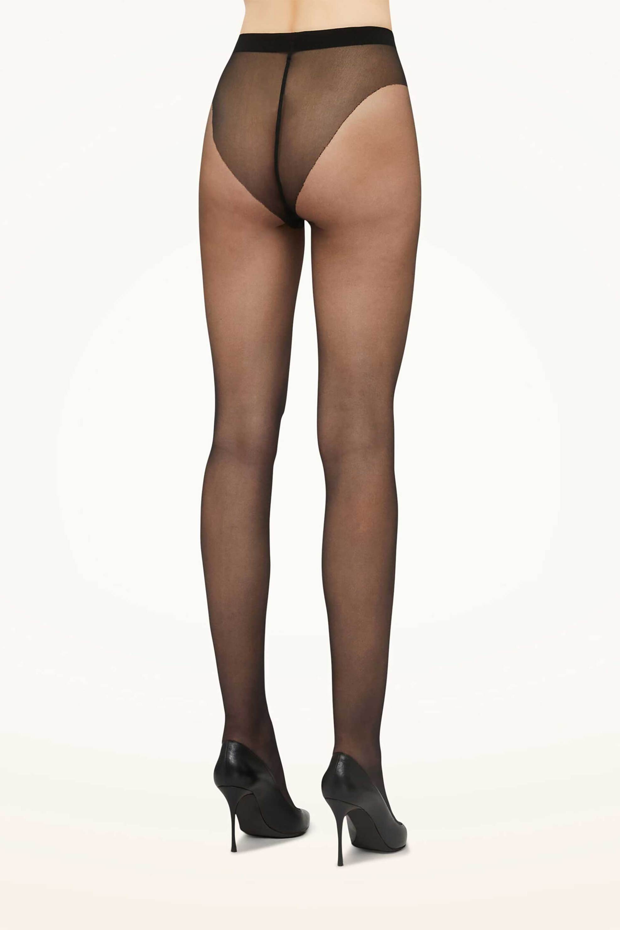 Wolford γυναικείο καλσόν μονόχρωμο με ελαστική μέση - 17028 Μαύρο φωτογραφία