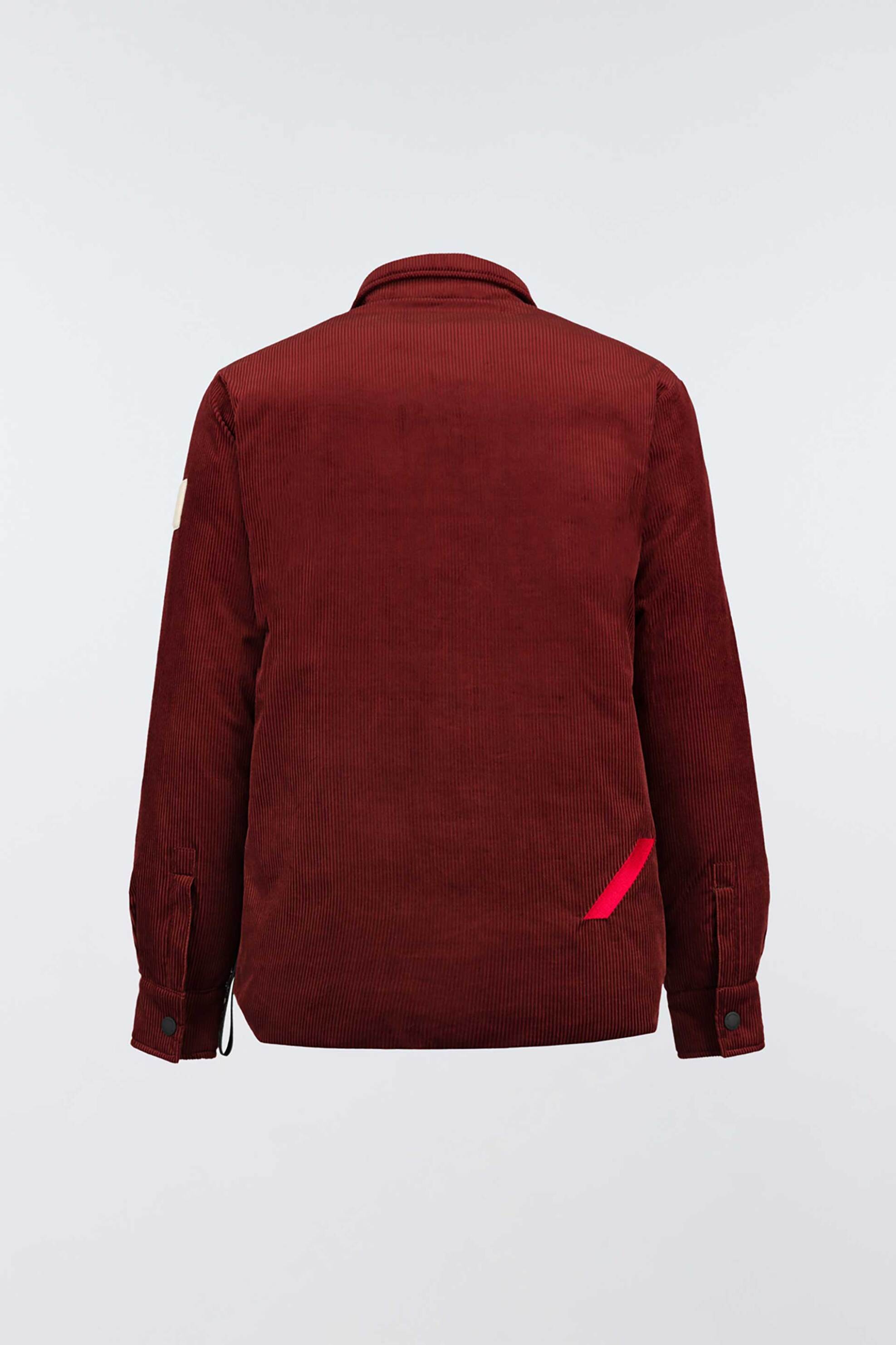 After Label ανδρικό κοτλέ overshirt με τσέπες και logo patch "Belluno" - BELLUNOTP313- Μπορντό φωτογραφία