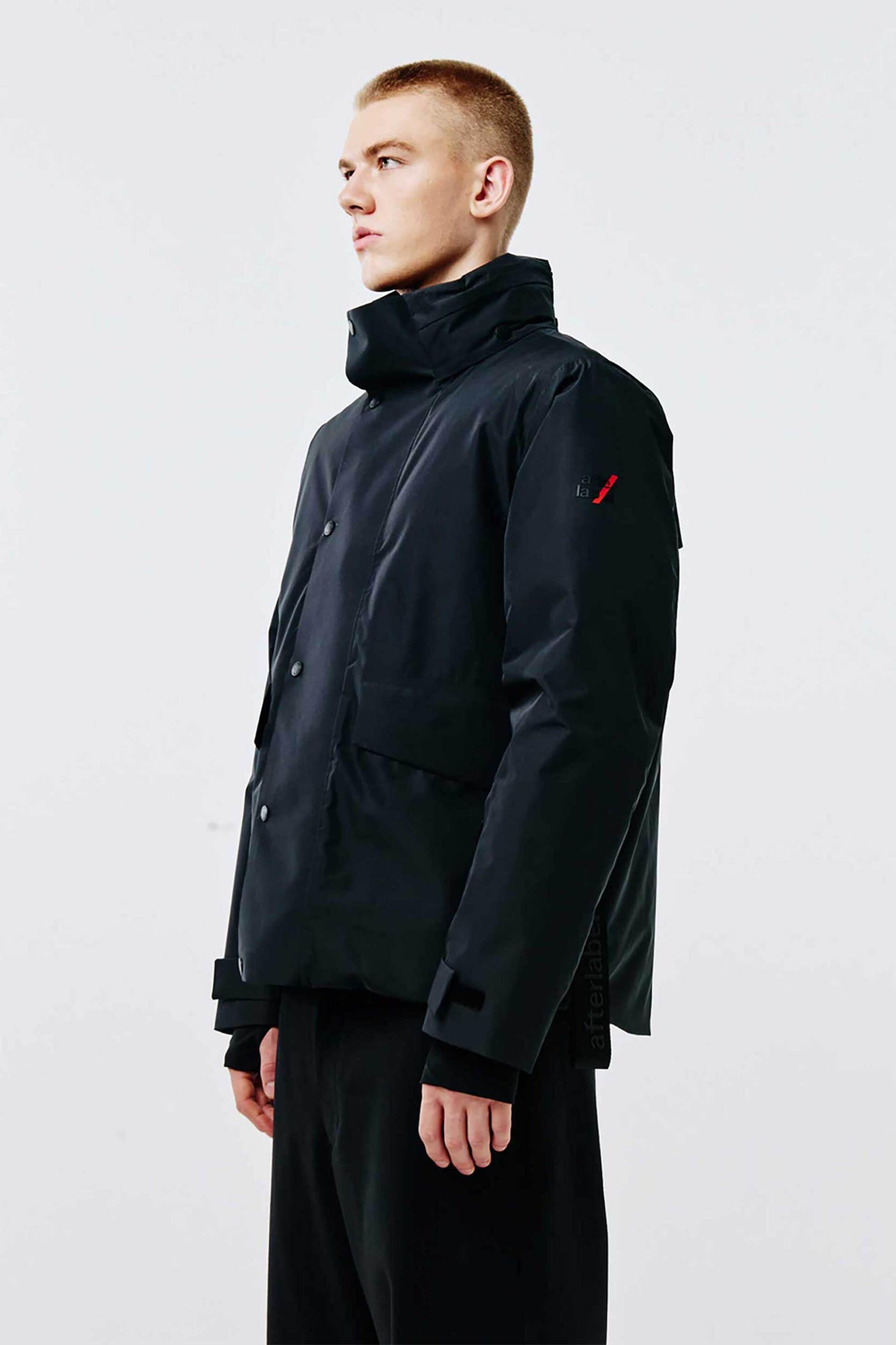 After Label ανδρικό μπουφάν με κουκούλα "Hamilton" - HAMILTONP048- Μαύρο φωτογραφία