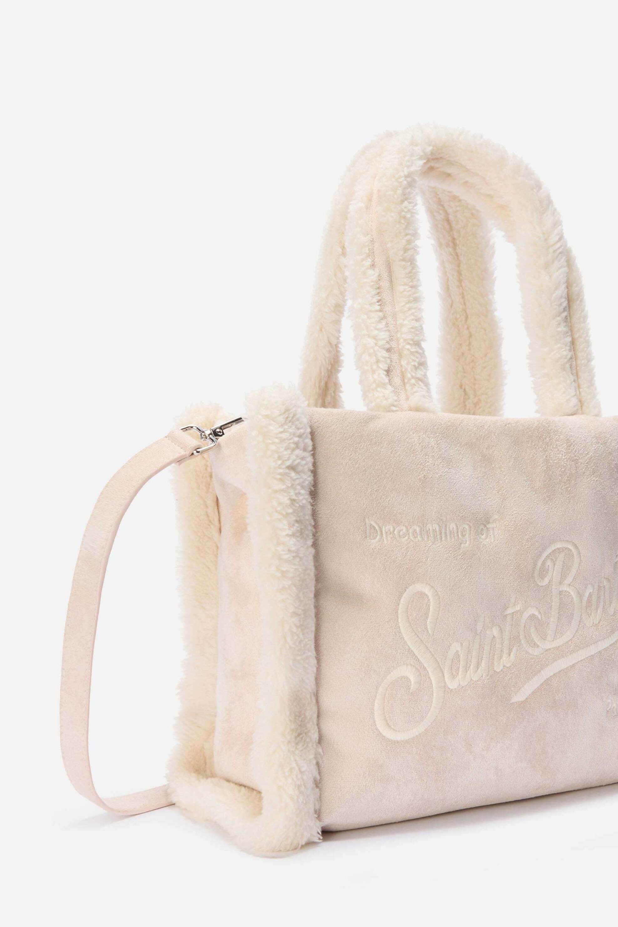 MC2 SAINT BARTH MC2 Saint Barth γυναικεία τσάντα χειρός "Colette Shearling" - COL0031-00208I Εκρού - 2
