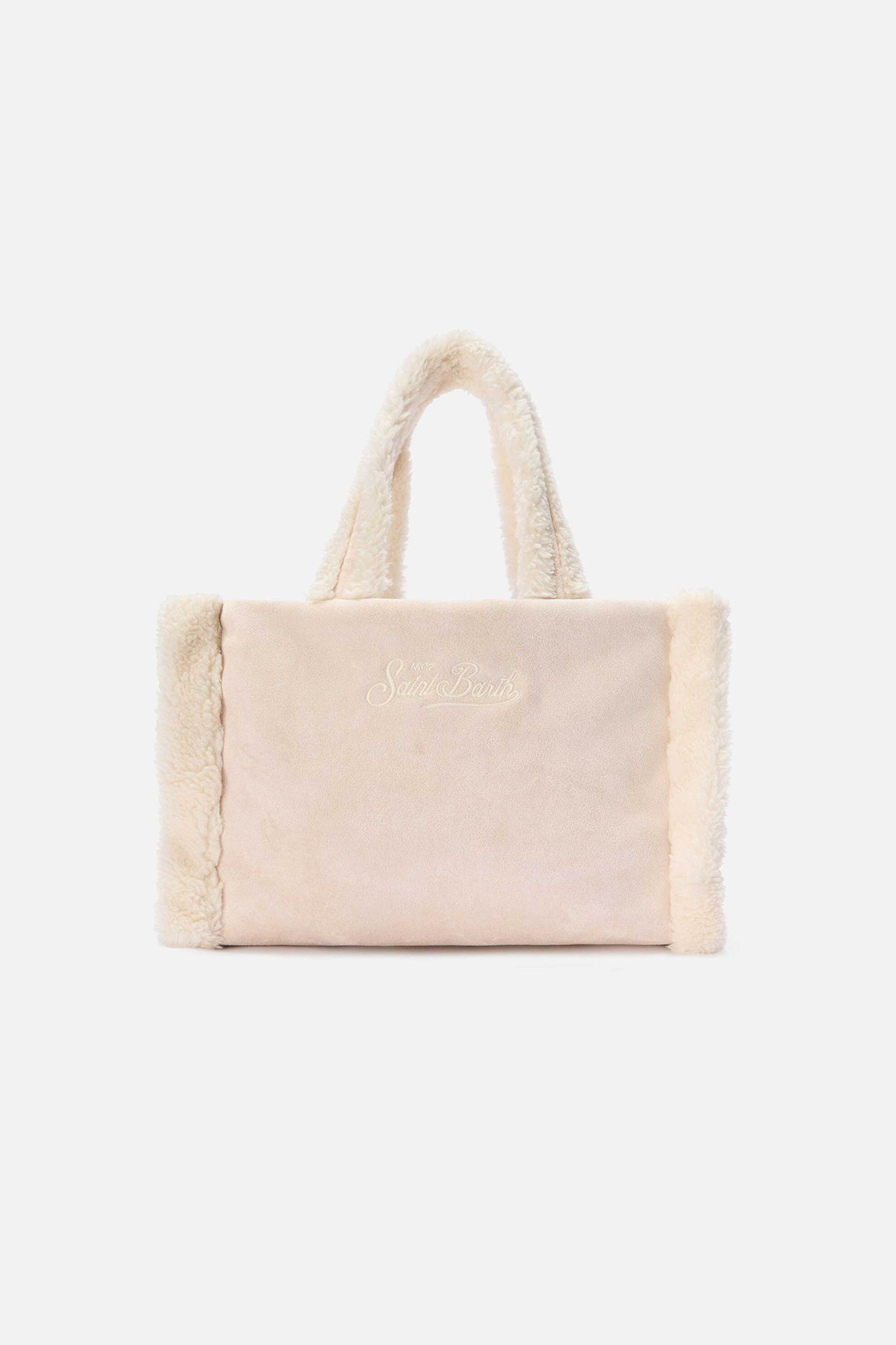 MC2 SAINT BARTH MC2 Saint Barth γυναικεία τσάντα χειρός "Colette Shearling" - COL0031-00208I Εκρού - 3