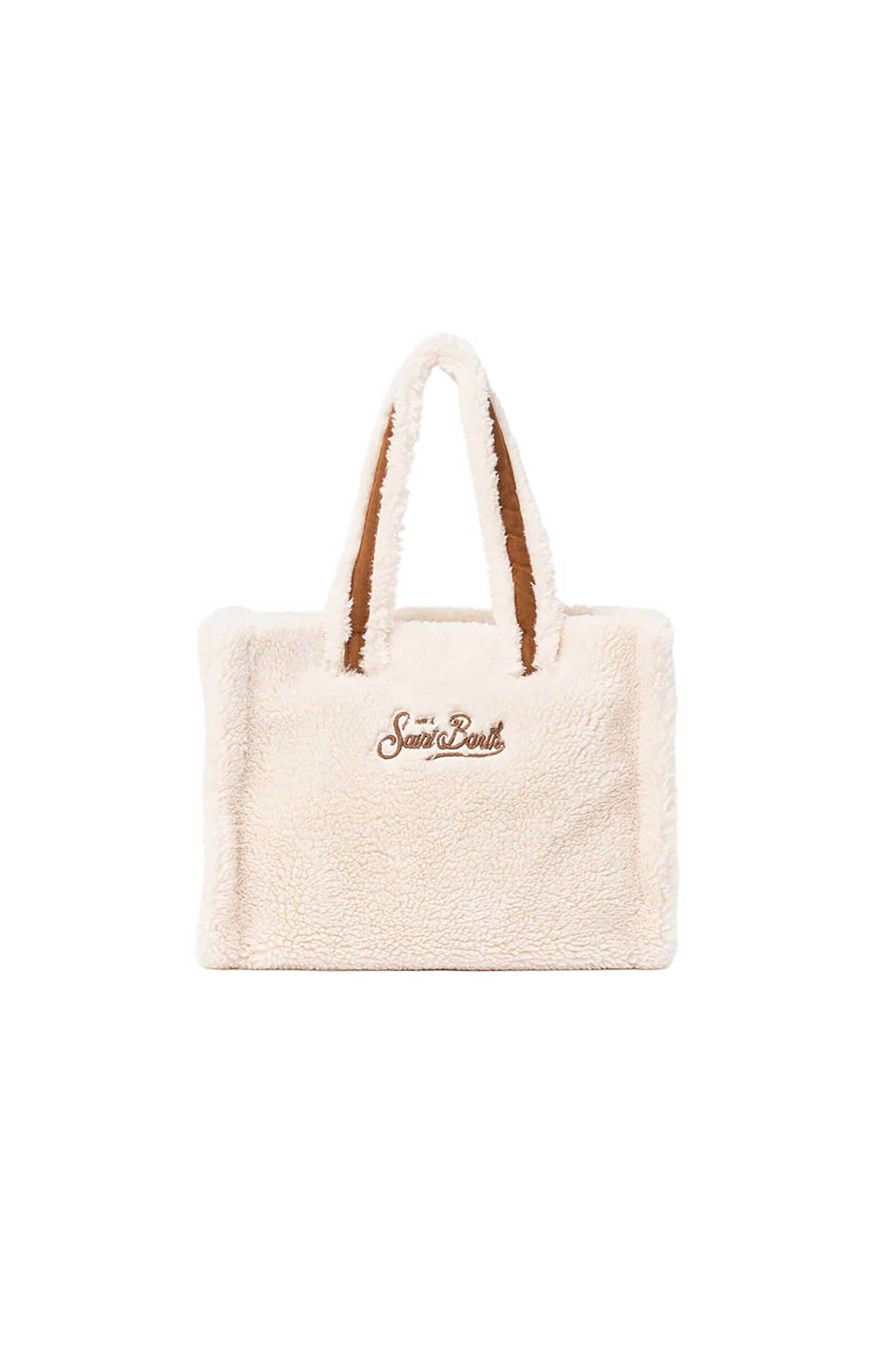 MC2 SAINT BARTH MC2 Saint Barth γυναικεία τσάντα χειρός faux fur "Colette Teddy" - COL0032-01477I Εκρού - 2