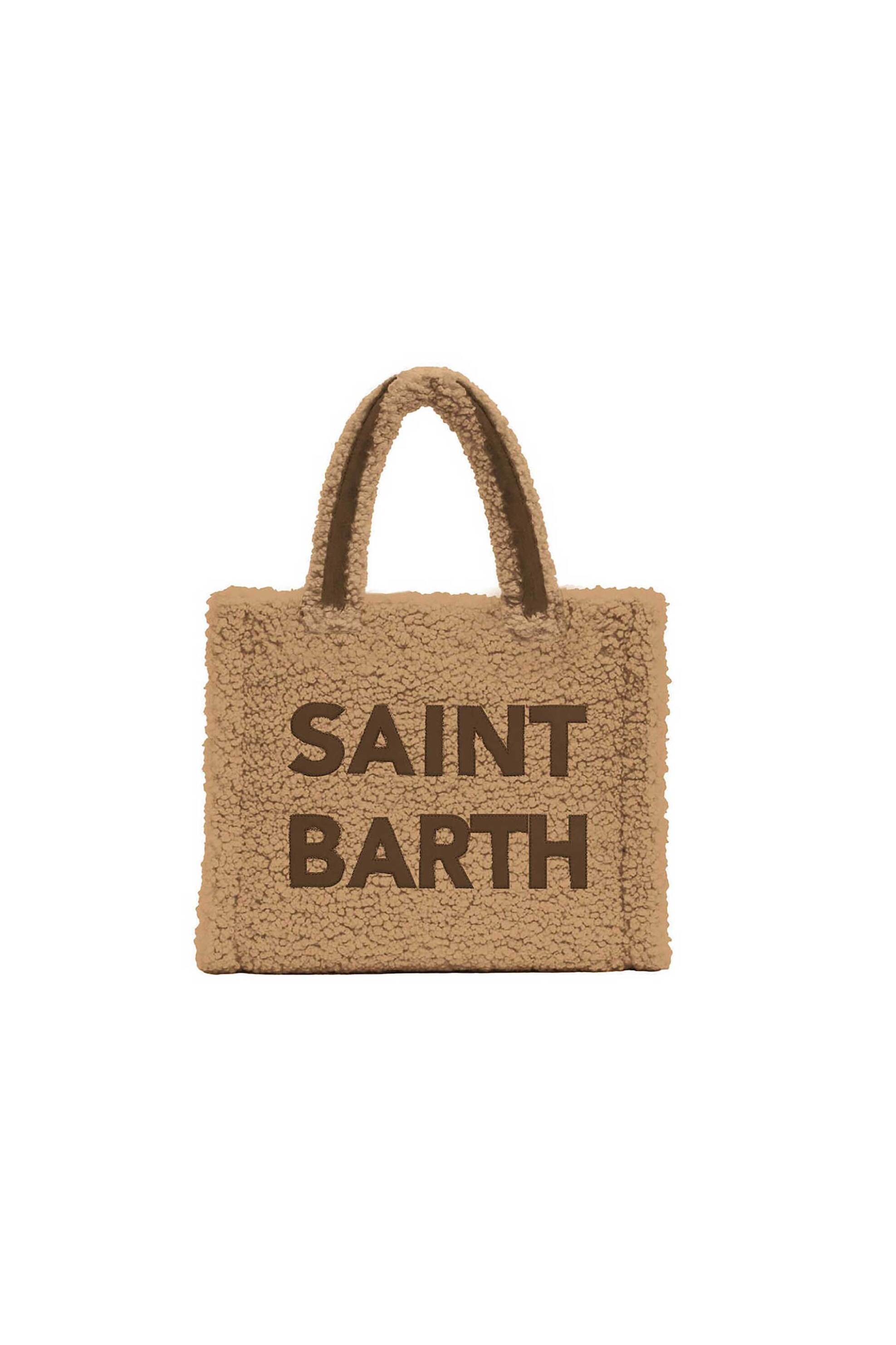 MC2 Saint Barth γυναικεία τσάντα χειρός faux fur "Colette Teddy" - COL0032-01478I Καφέ