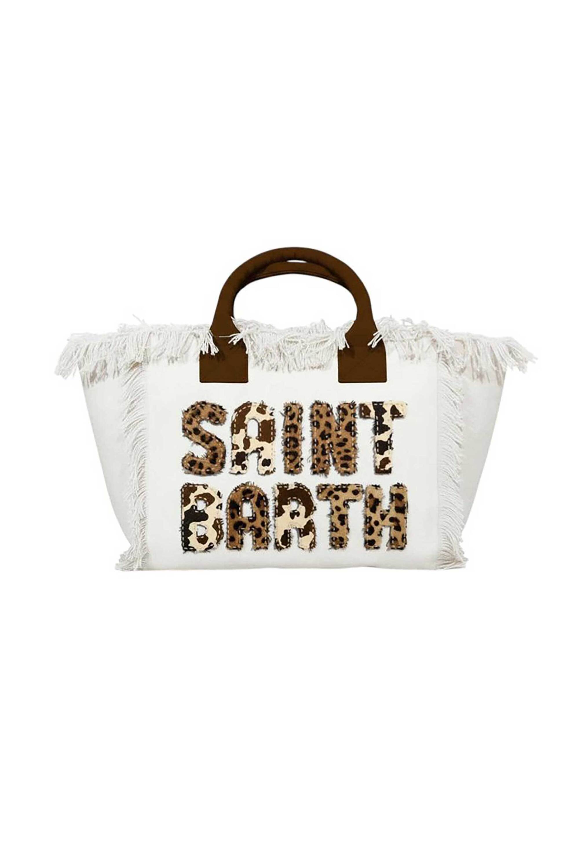MC2 Saint Barth γυναικεία τσάντα tote με κεντημένο animal logo - COL0001-00326L Λευκό