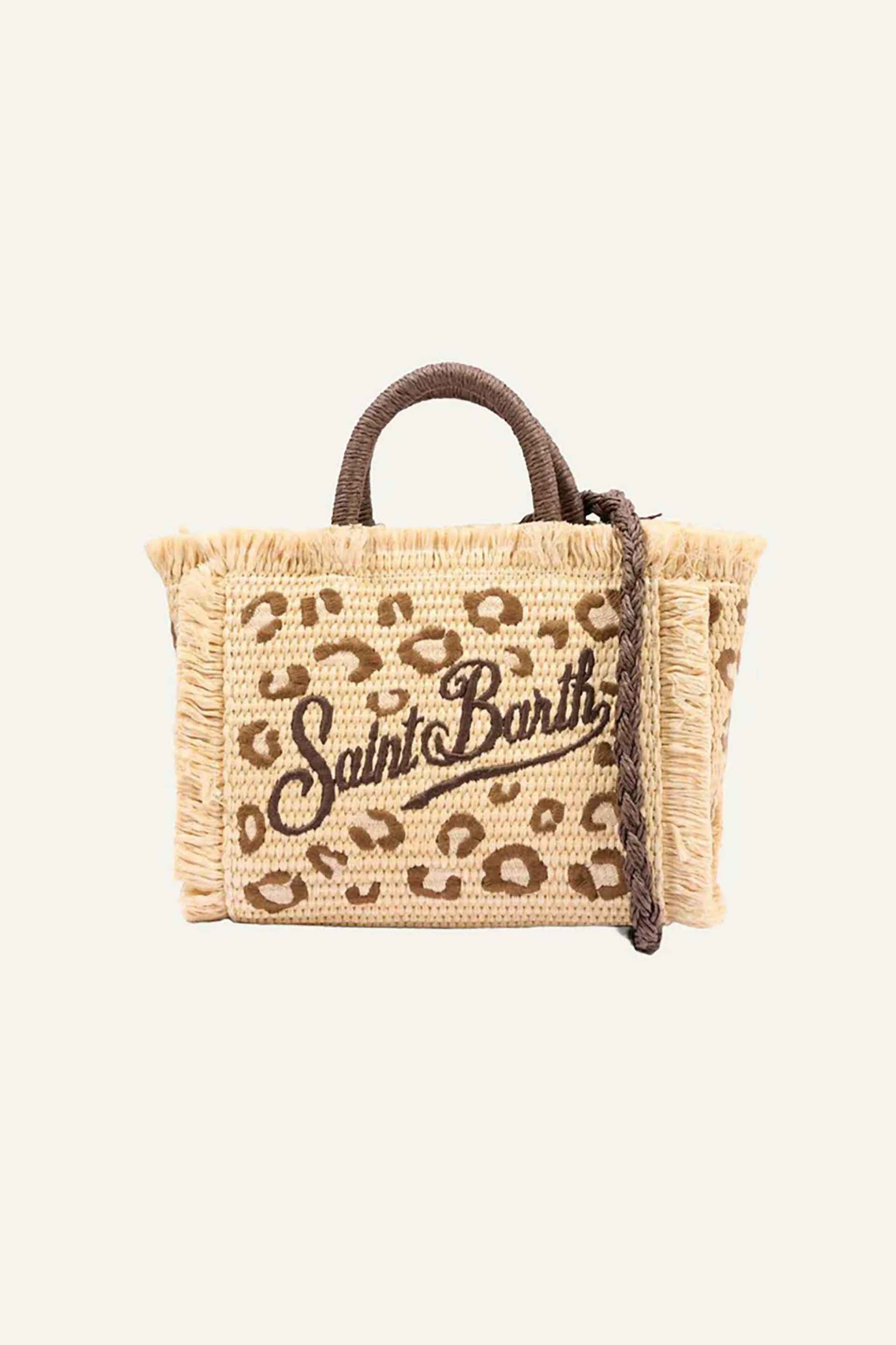 MC2 Saint Barth γυναικείο mini bag χειρός με κεντημένο λογότυπο - VAMI009-00349L Καφέ