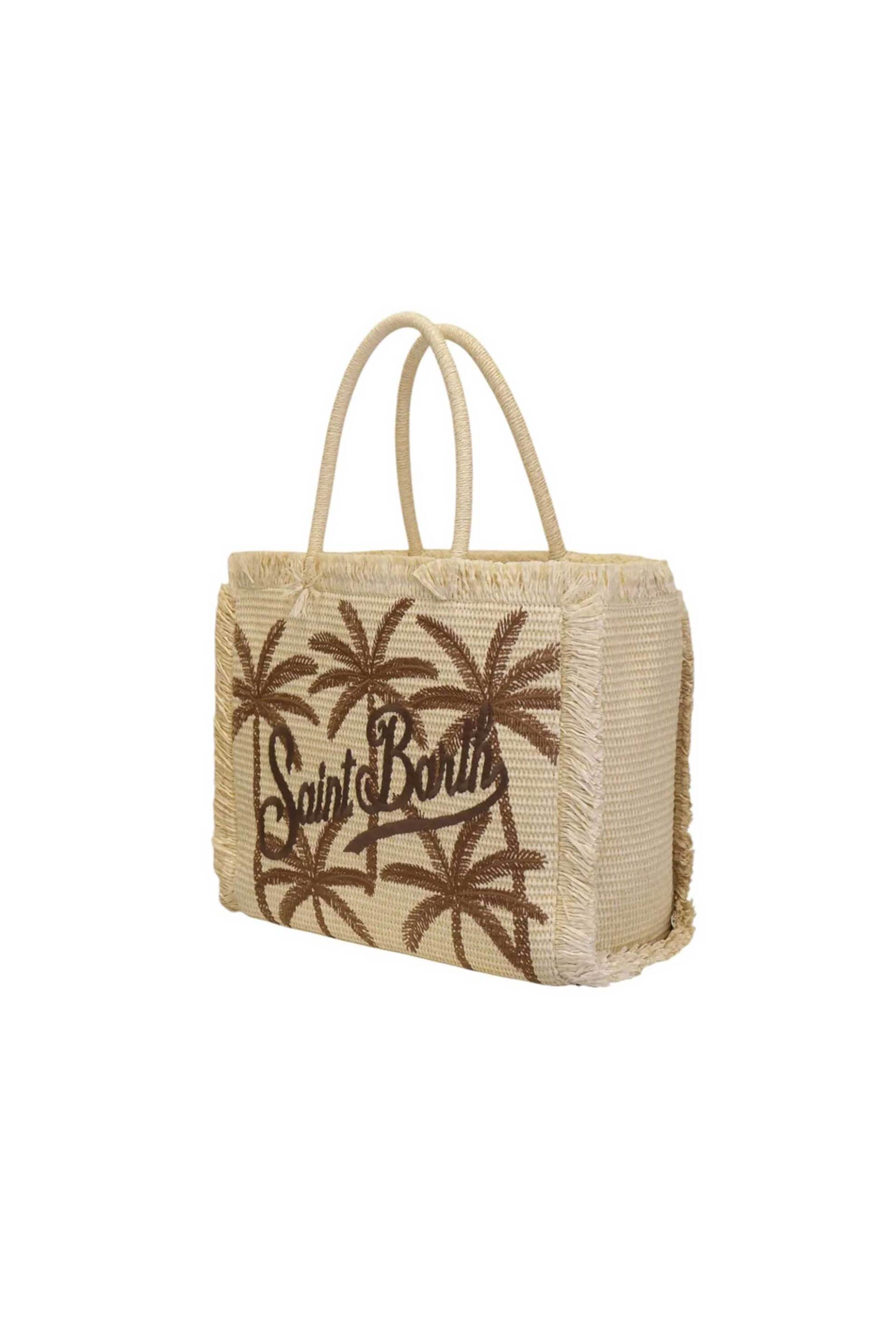 MC2 SAINT BARTH MC2 Saint Barth γυναικεία τσάντα tote με λογότυπο και palm trees - VANI021-00342L Καμηλό - 2