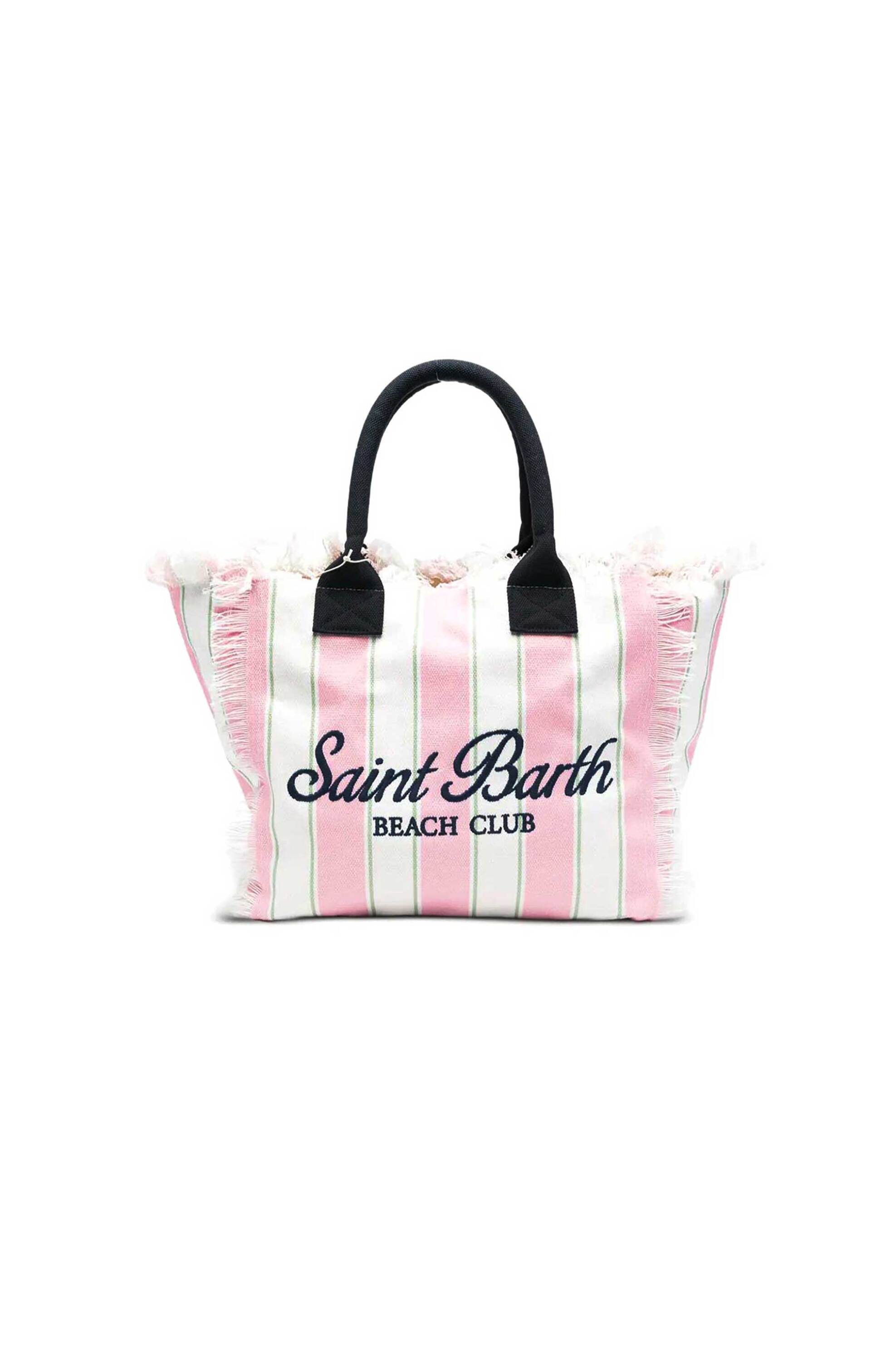 MC2 Saint Barth γυναικεία τσάντα tote με ριγέ σχέδιο και κεντημένο λογότυπο - VANI001-02598L Ροζ