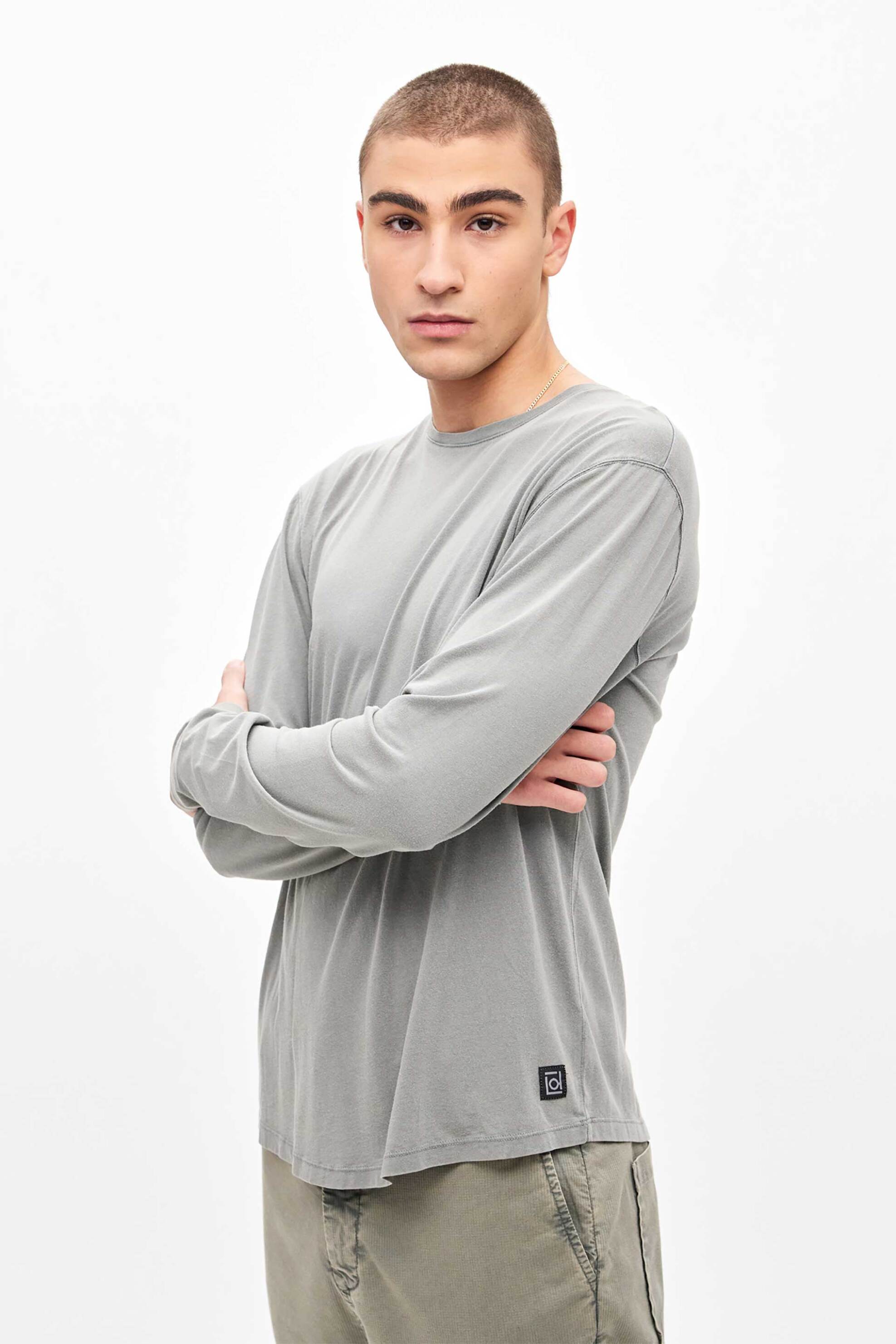 Dirty Laundry ανδρική μακρυμάνικη μπλούζα Regular Fit - DLML000150 Λαδί φωτογραφία
