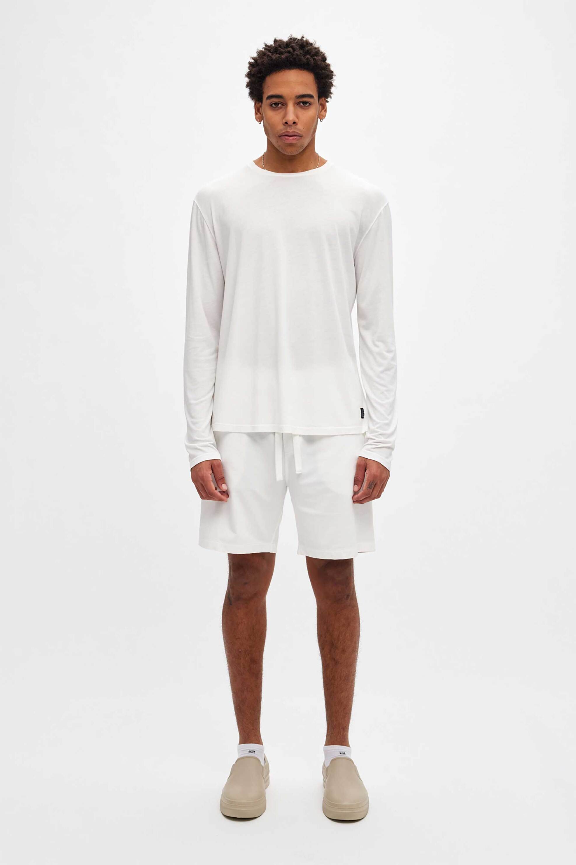 DIRTY LAUNDRY Dirty Laundry ανδρική μακρυμάνικη μπλούζα Regular Fit - DLML000150 Λευκό