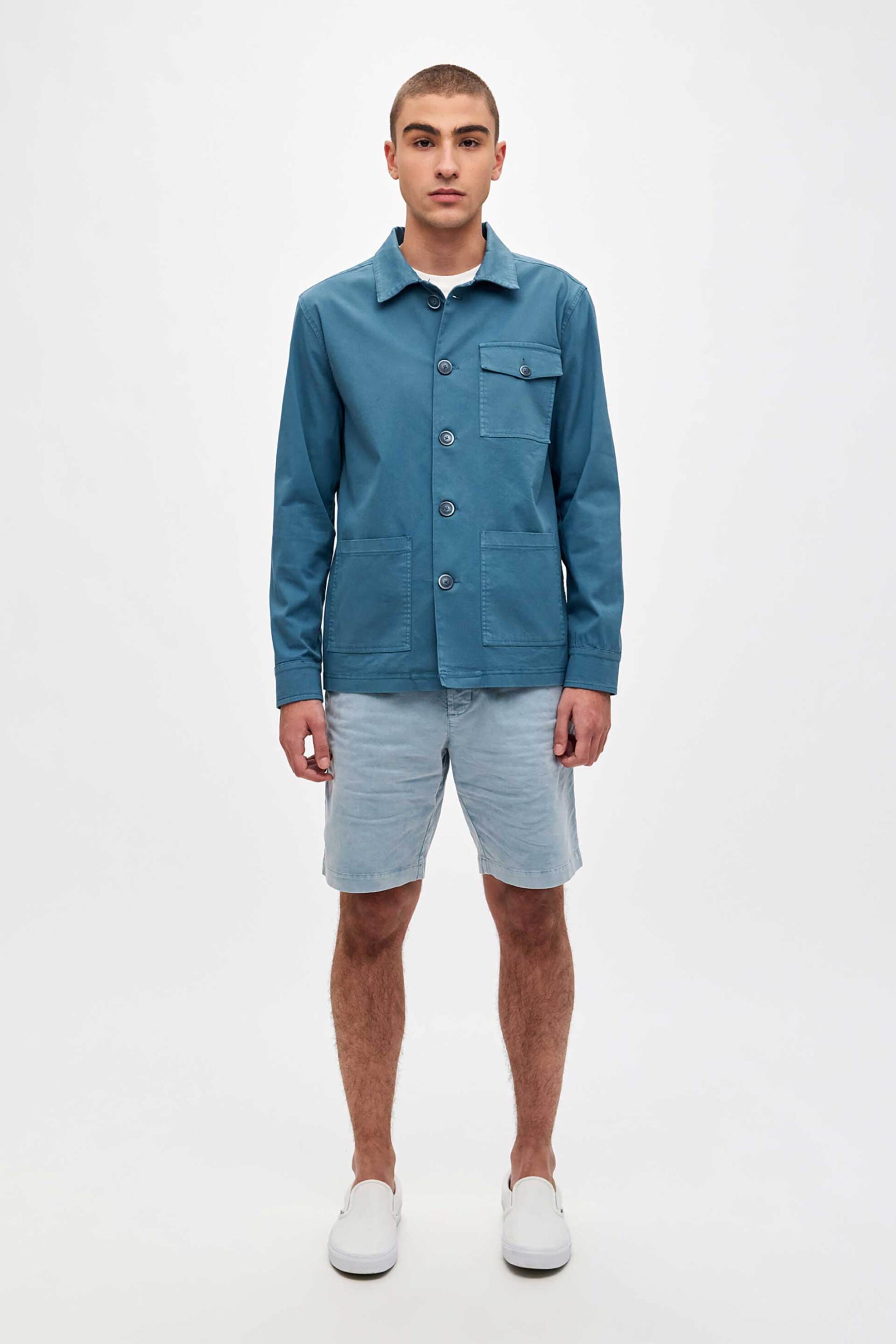 DIRTY LAUNDRY Dirty Laundry ανδρικό overshirt με τσέπες Regular Fit - DLMO000031 Μπλε
