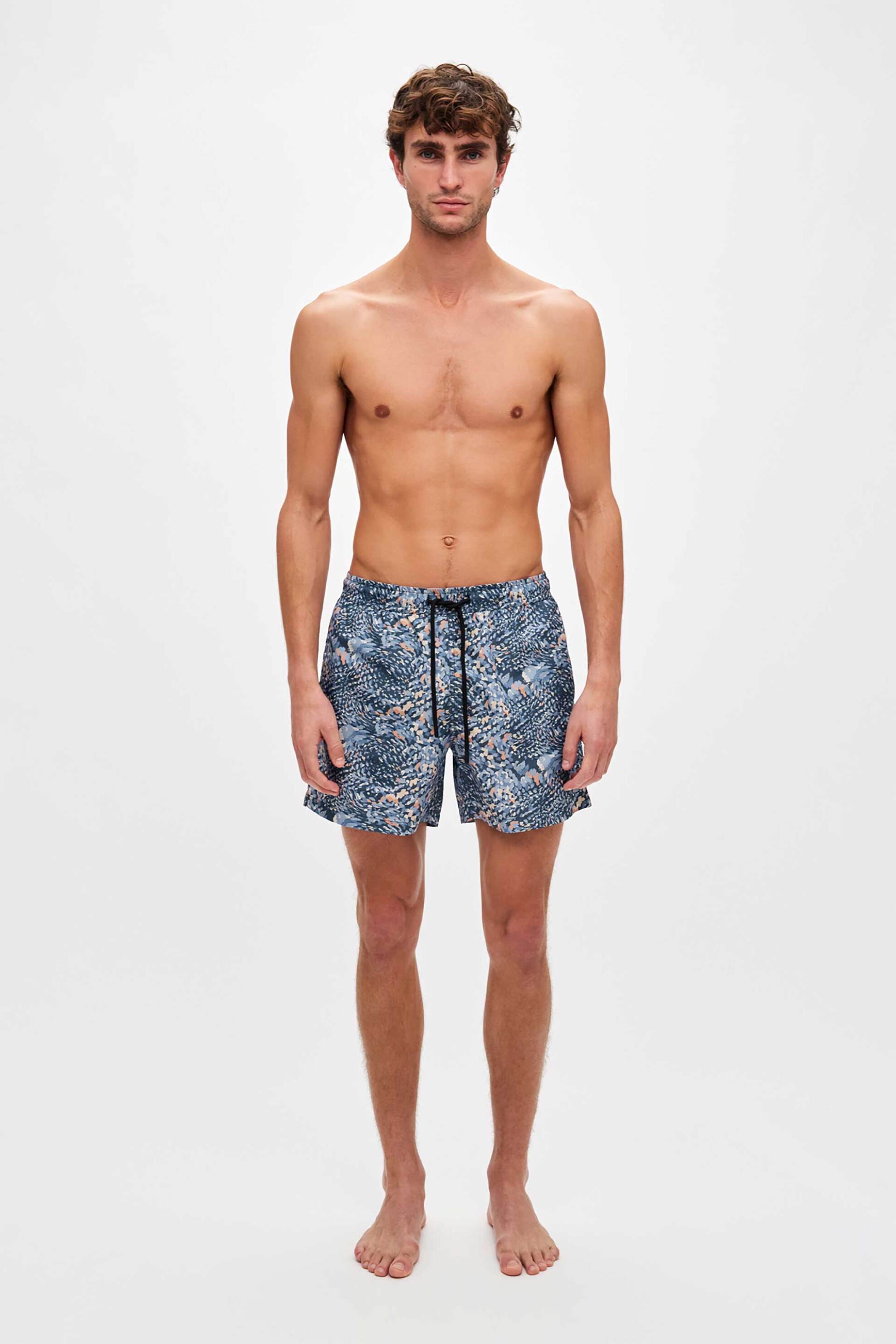 Dirty Laundry ανδρικό μαγιό με all-over print Regular Fit - DLMSW000085 Σκούρο Μπλε