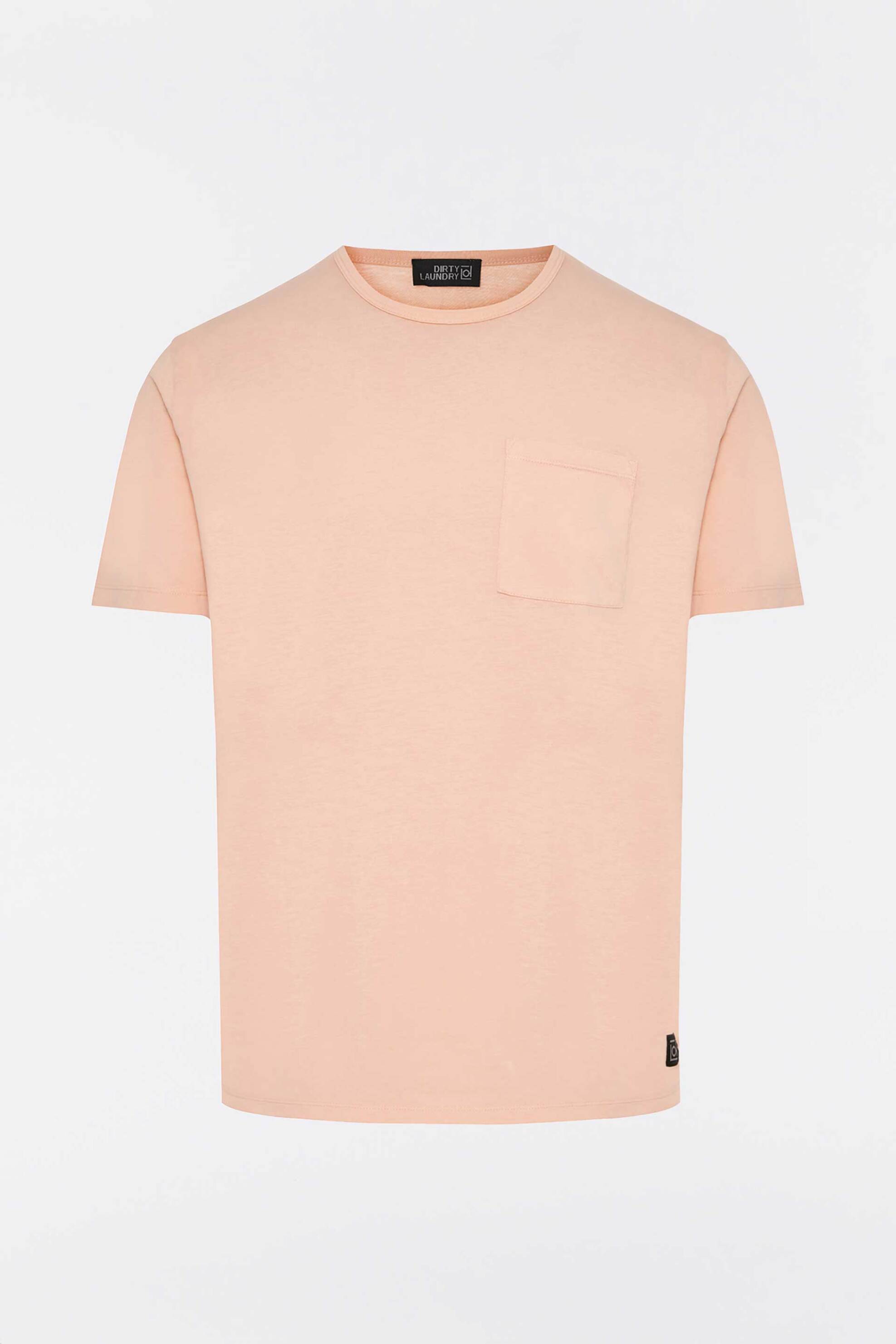 Dirty Laundry ανδρικό T-shirt με τσέπη Regular Fit - DLMT000570 Μπεζ φωτογραφία