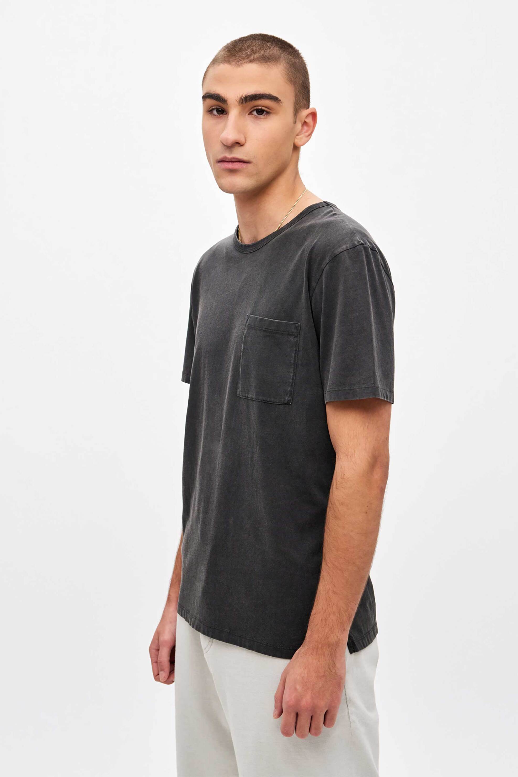 Dirty Laundry ανδρικό T-shirt με τσέπη Regular Fit - DLMT000570 Μαύρο φωτογραφία
