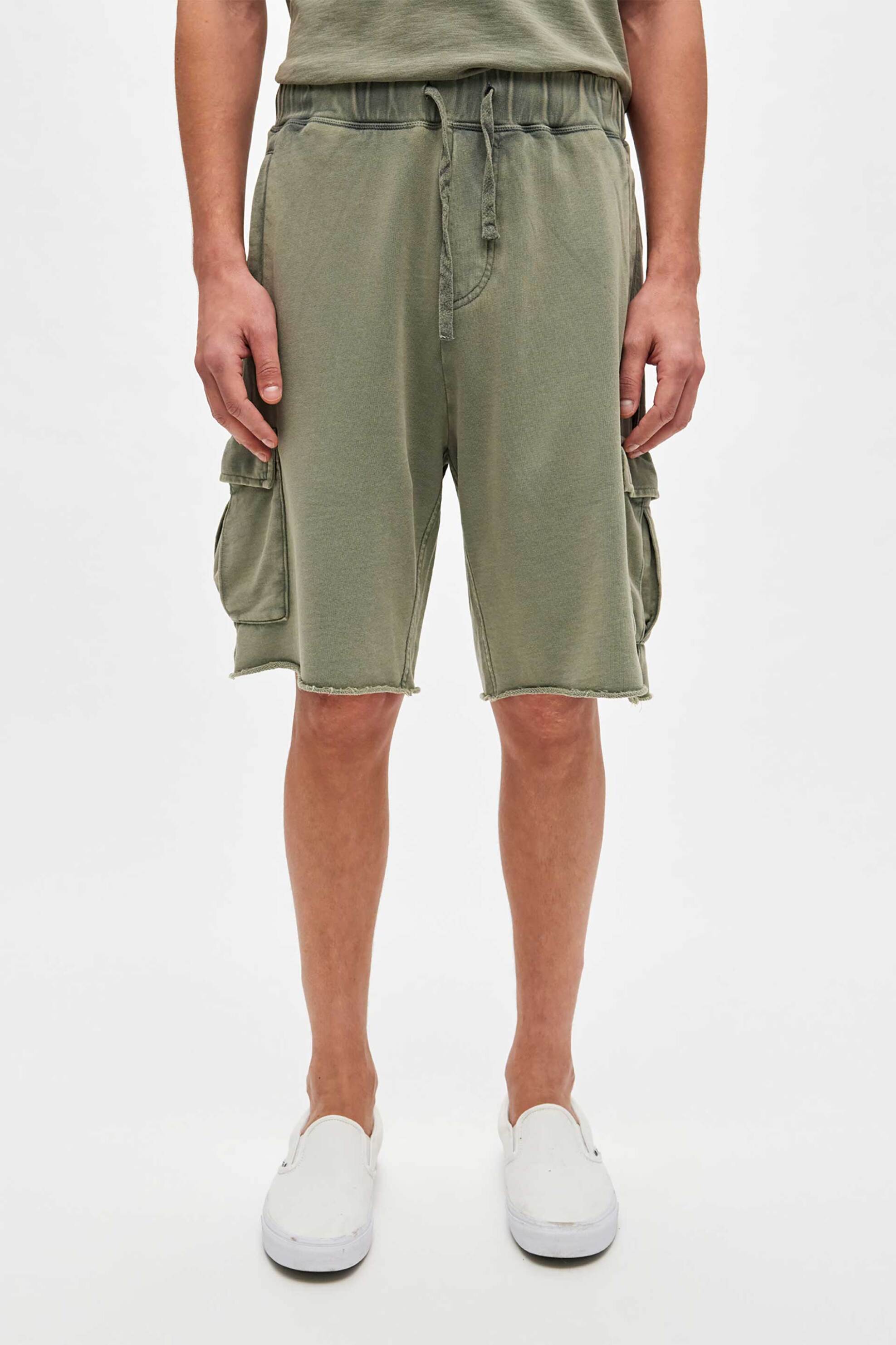 Dirty Laundry ανδρική cargo βερμούδα με ελαστική μέση Relaxed Fit - DLMSB000070 Λαδί φωτογραφία