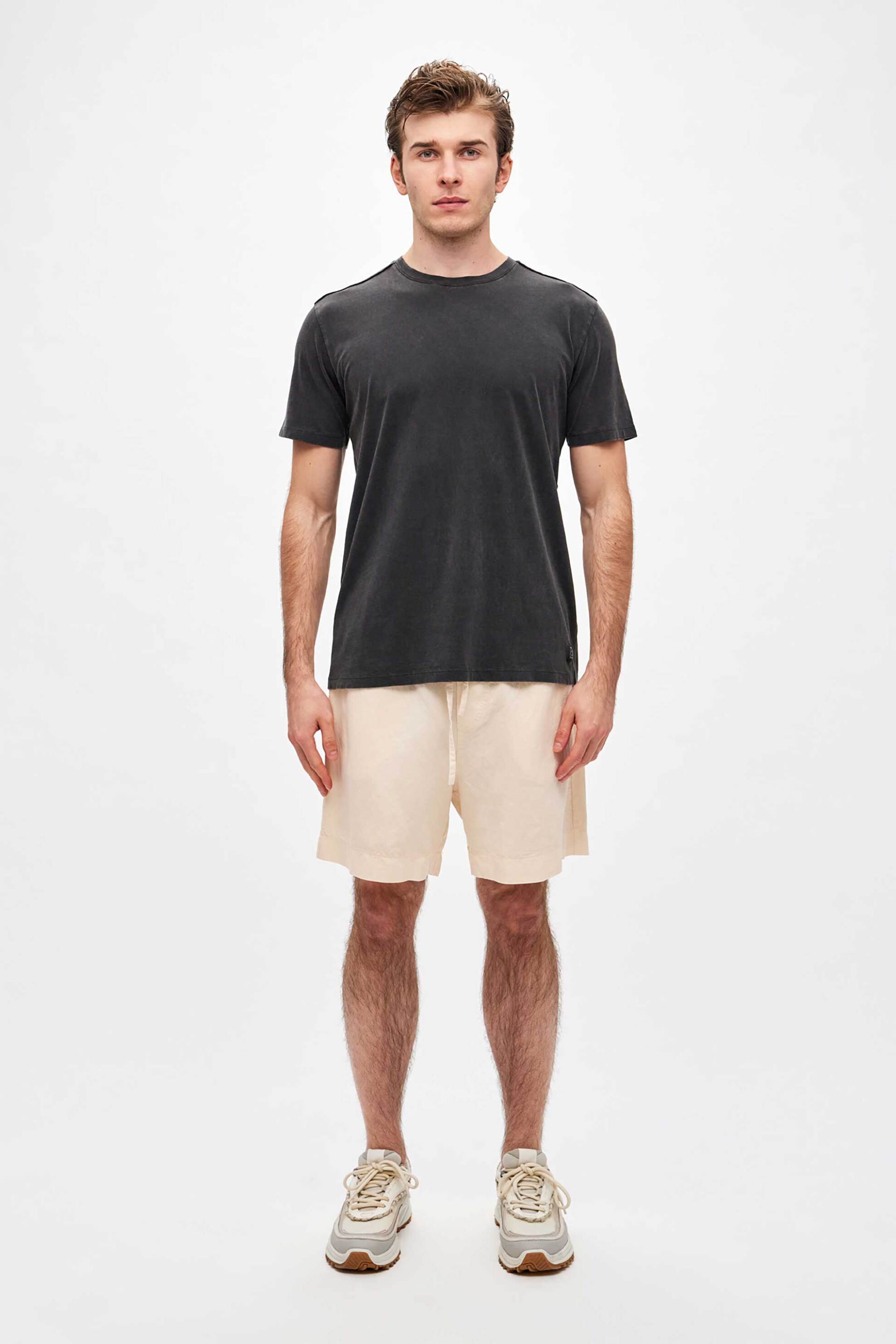 DIRTY LAUNDRY Dirty Laundry ανδρικό T-shirt με διακοσμητικά γαζιά Regular Fit - DLMT000572 Μαύρο