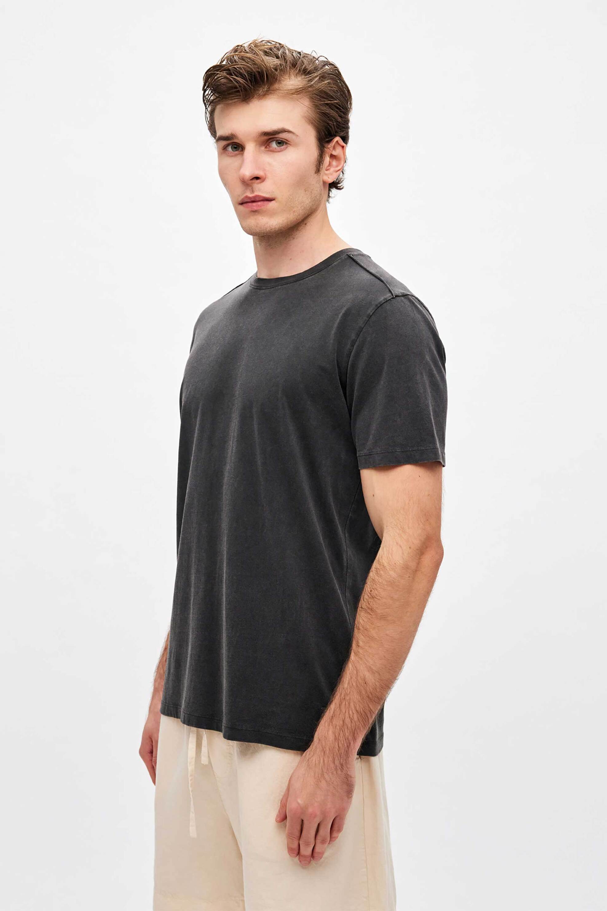 Dirty Laundry ανδρικό T-shirt με διακοσμητικά γαζιά Regular Fit - DLMT000572 Μαύρο φωτογραφία