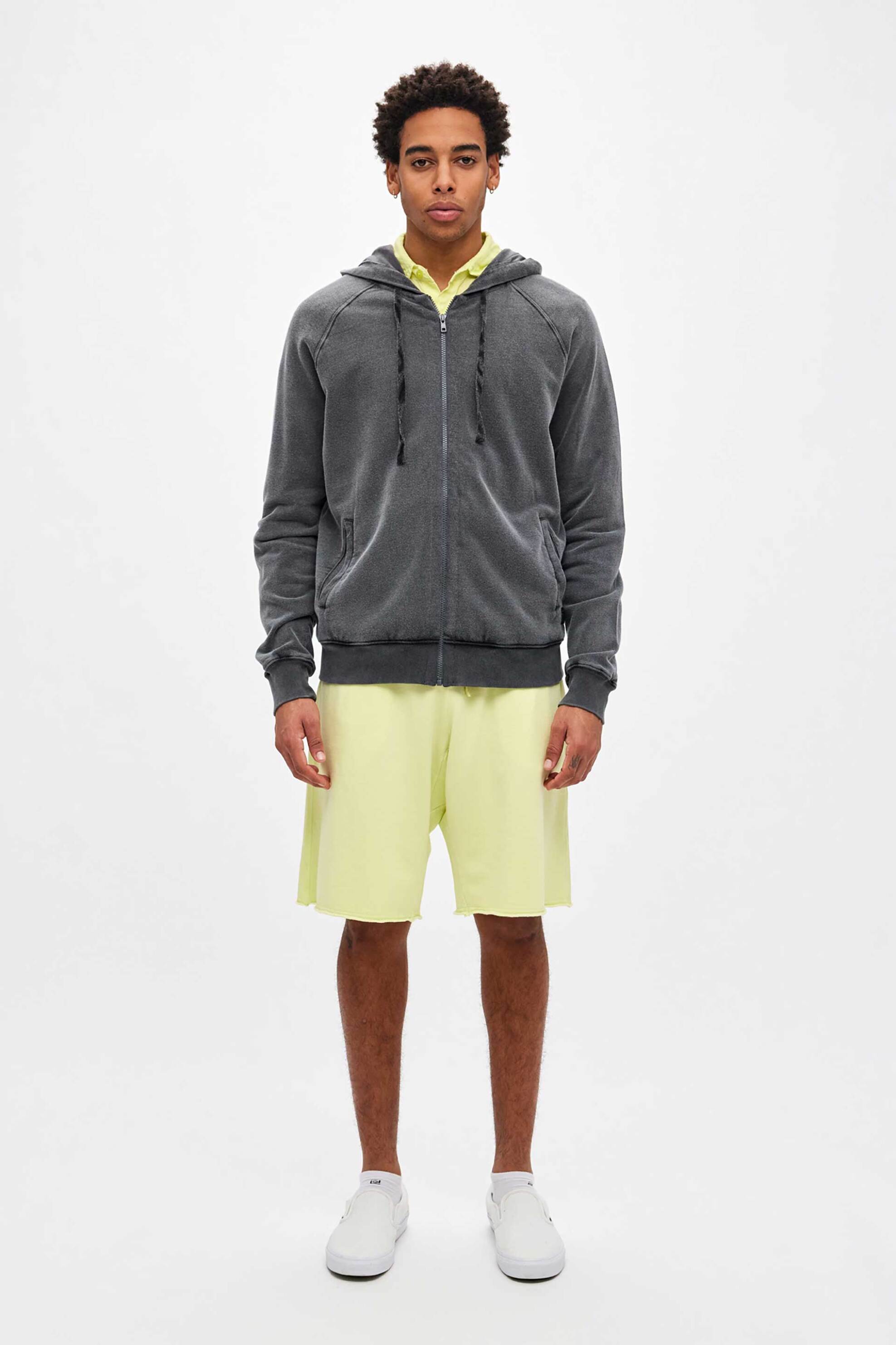 DIRTY LAUNDRY Dirty Laundry ανδρική ζακέτα φούτερ με κουκούλα Regular Fit - DLMF000174 Γκρι