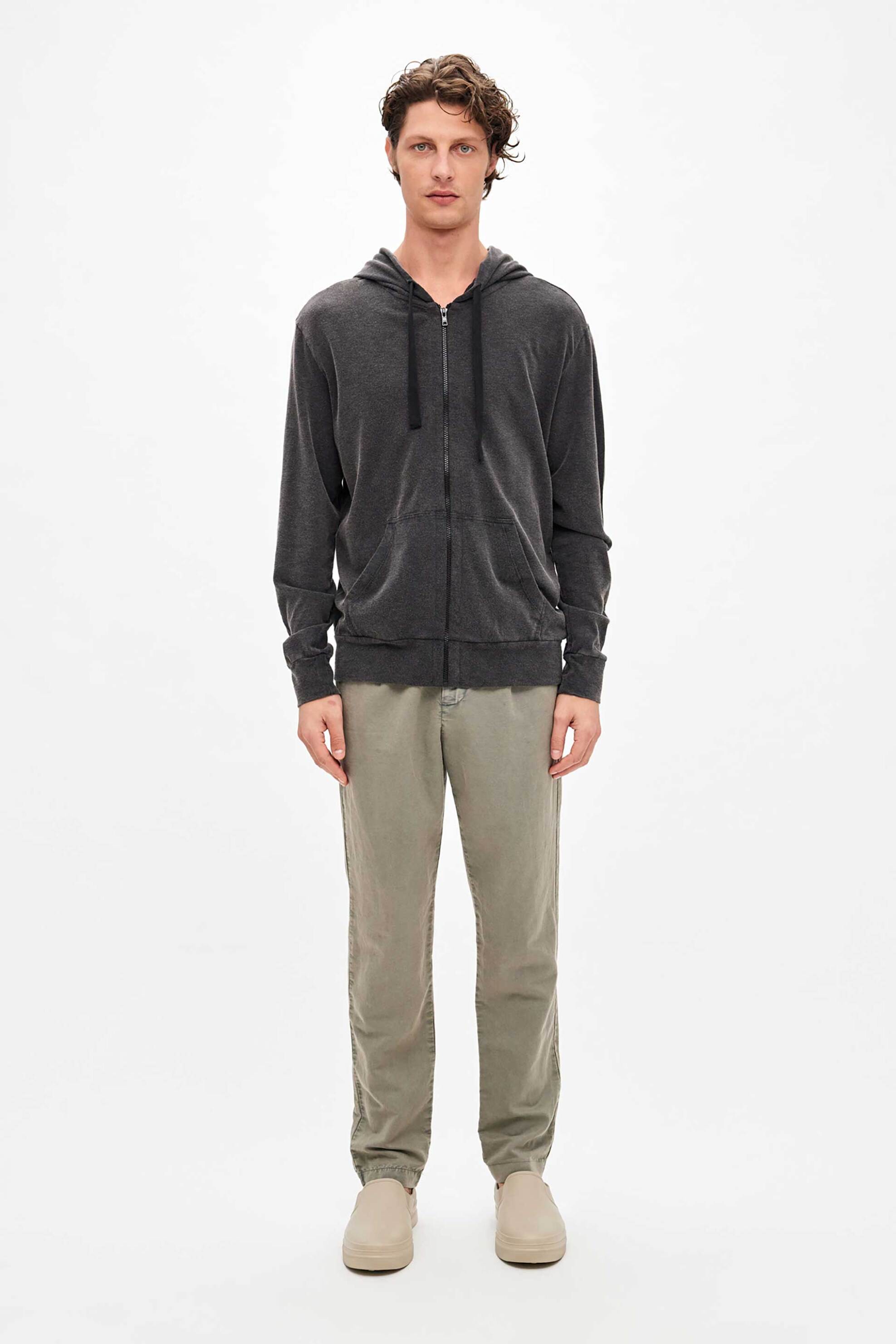 DIRTY LAUNDRY Dirty Laundry ανδρική ζακέτα φούτερ με κουκούλα Regular Fit - DLMF000175 Μαύρο