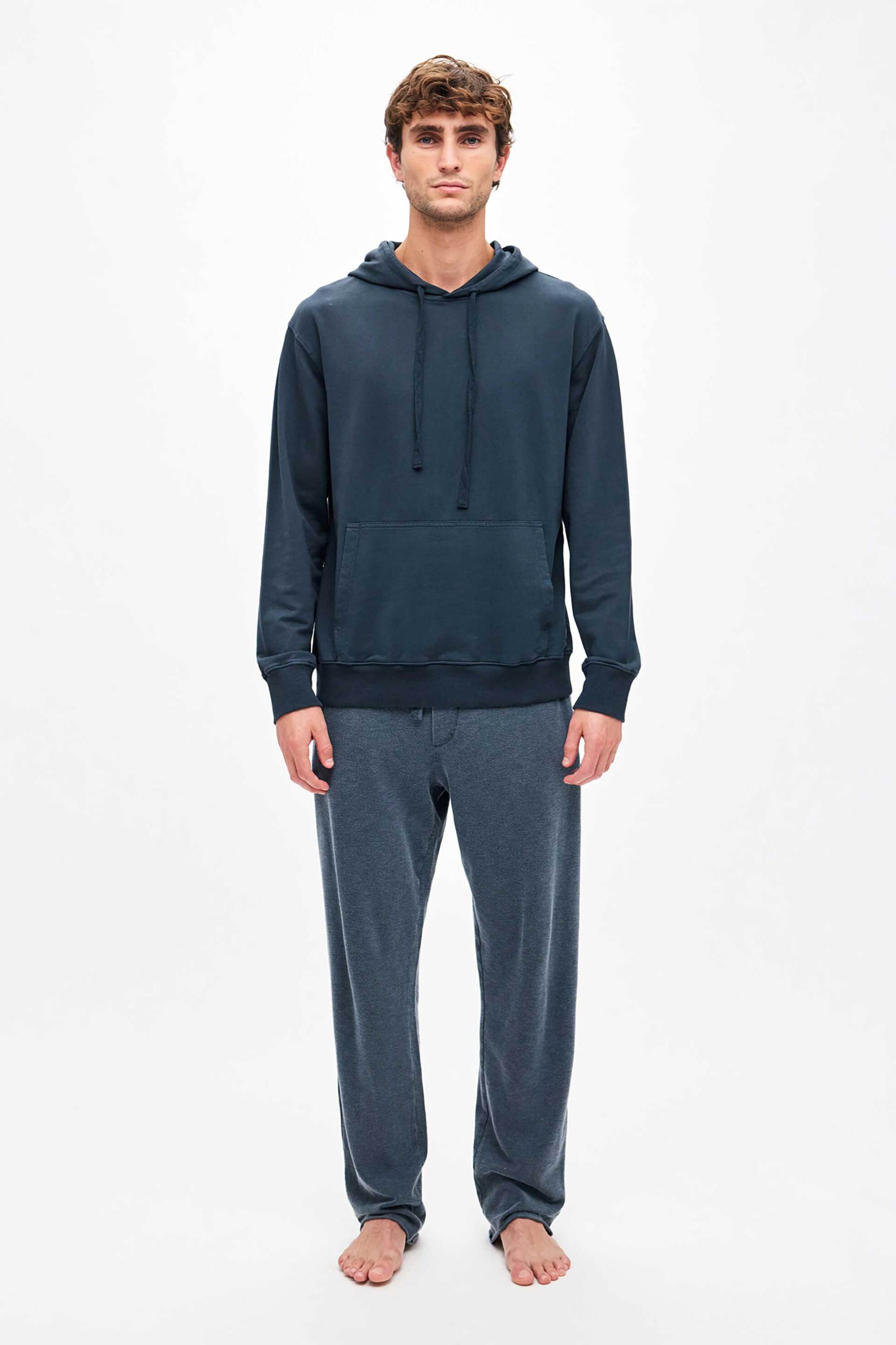 DIRTY LAUNDRY Dirty Laundry ανδρική μπλούζα φούτερ με κουκούλα Relaxed Fit - DLMH000136 Σκούρο Μπλε