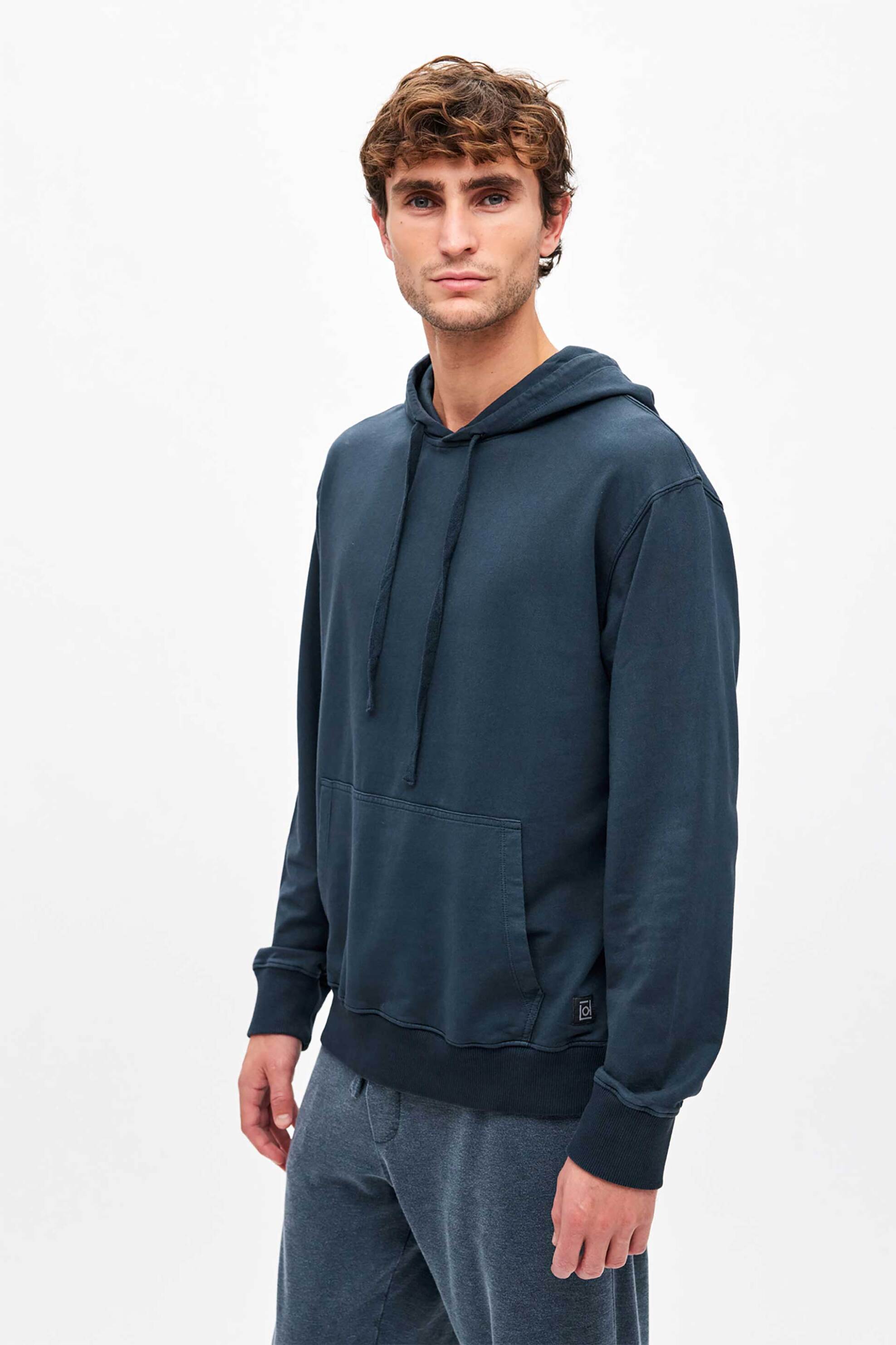 Dirty Laundry ανδρική μπλούζα φούτερ με κουκούλα Relaxed Fit - DLMH000136 Σκούρο Μπλε φωτογραφία