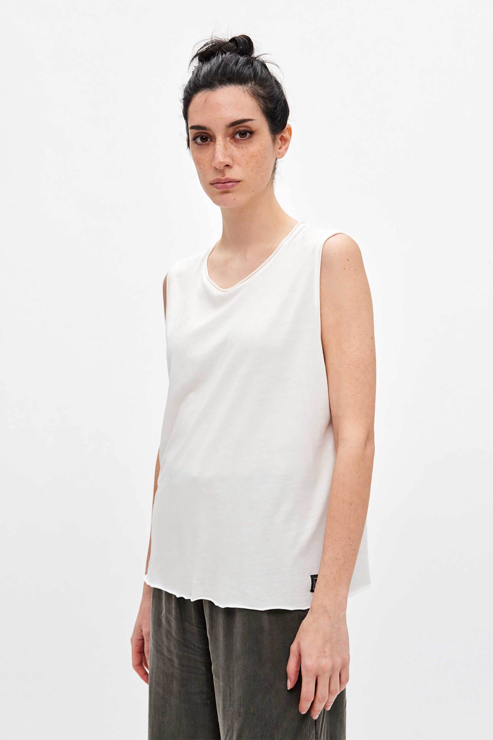 DIRTY LAUNDRY Dirty Laundry γυναικεία αμάνικη μπλούζα Regular Fit - DLWT000095 Λευκό
