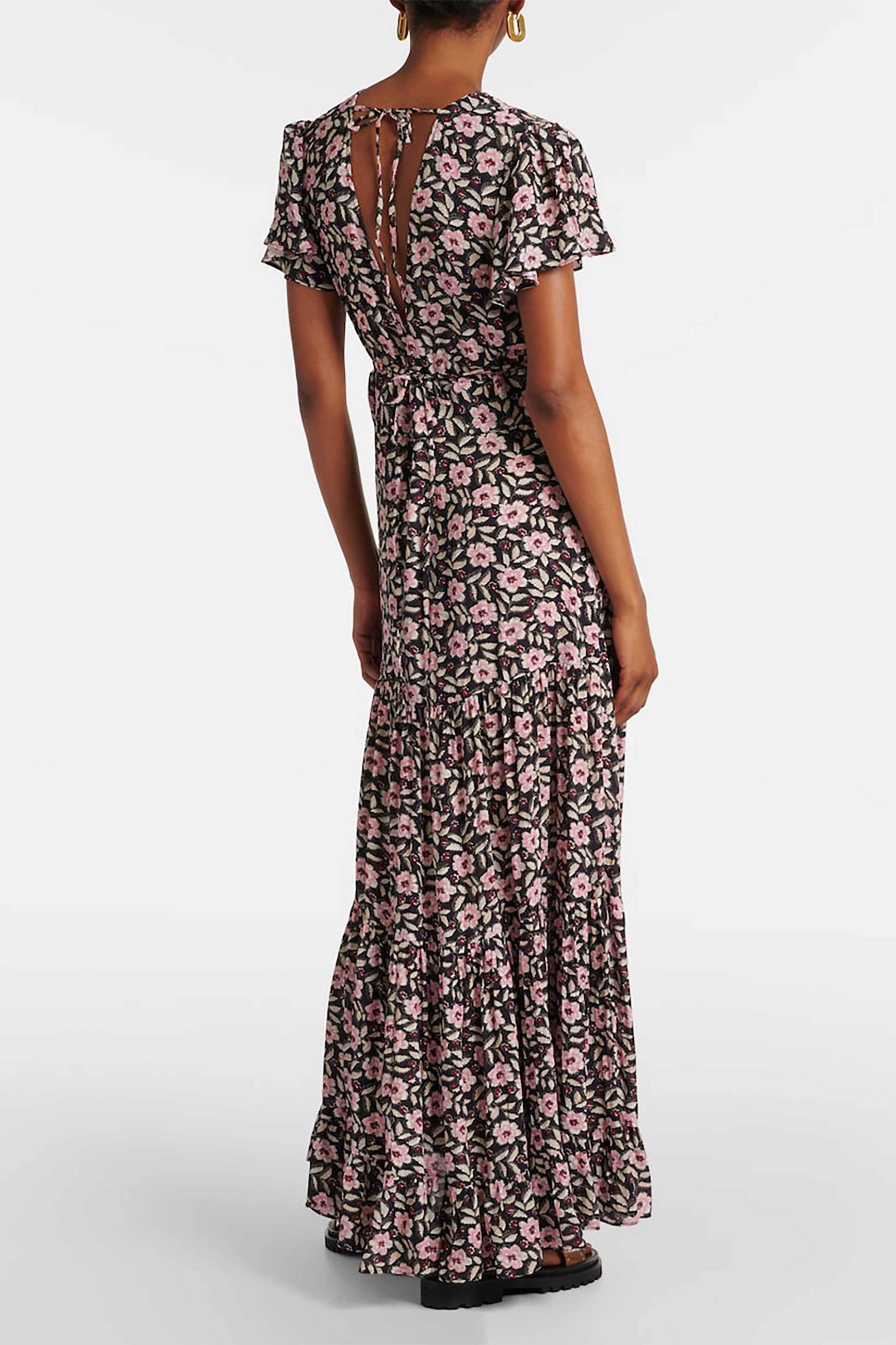Rixo γυναικείο maxi φόρεμα με floral print 