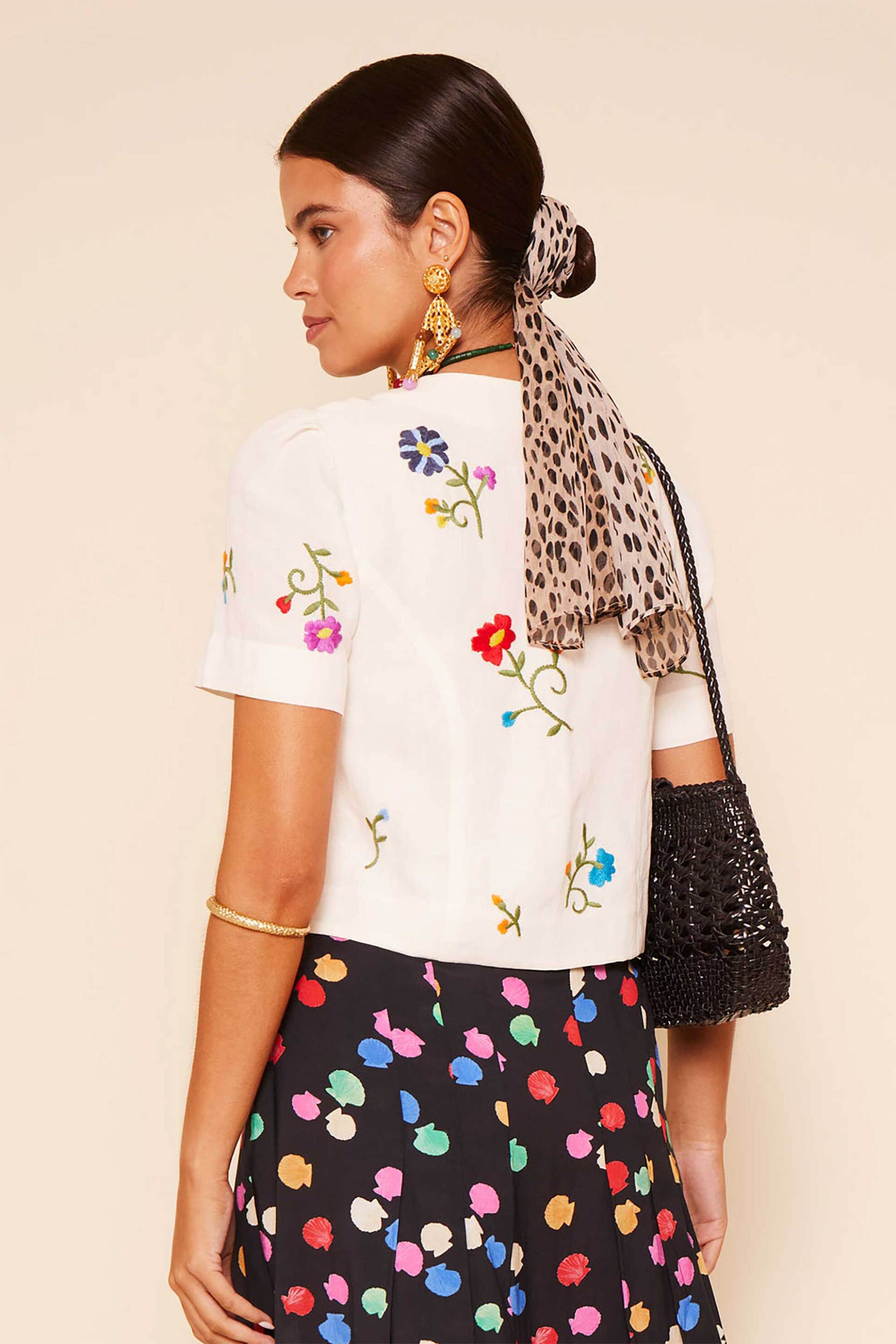 RIXO Rixo γυναικείο τοπ με floral print "Immie" - 030.05152.225.06467 Εκρού - 4