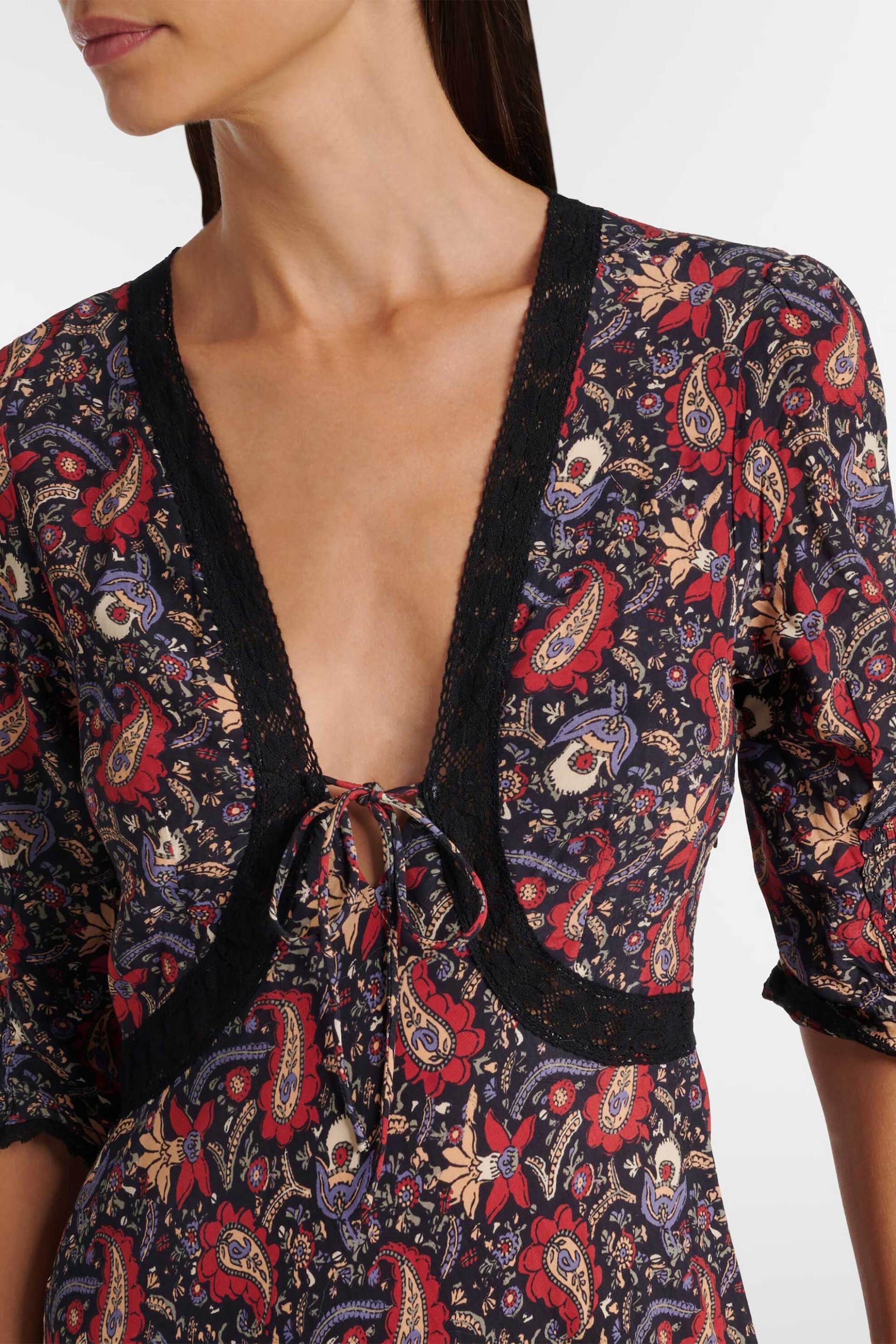 Rixo γυναικείο midi φόρεμα με floral print "Amina" - 010.01848.325.06630 Πολύχρωμο φωτογραφία