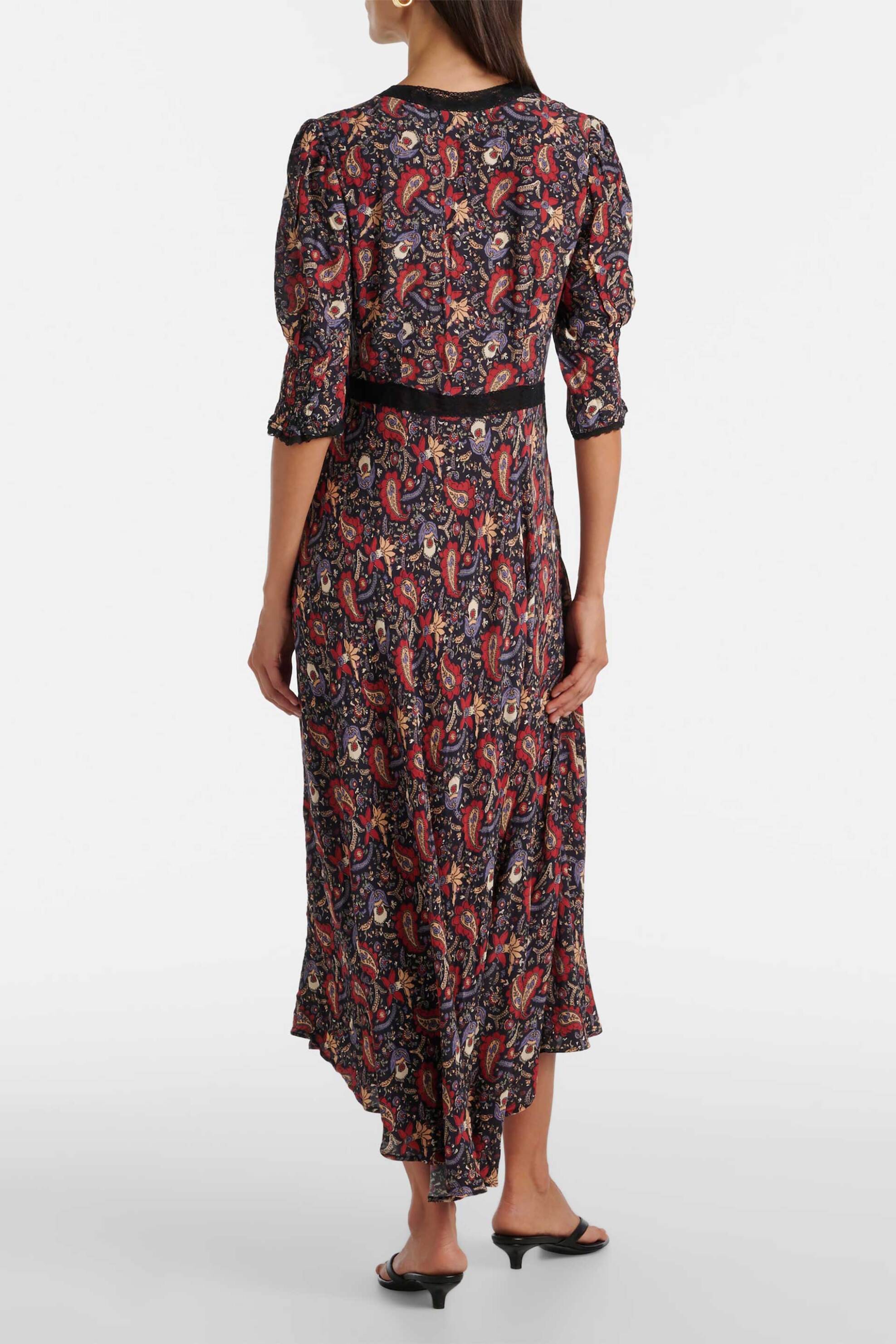 Rixo γυναικείο midi φόρεμα με floral print "Amina" - 010.01848.325.06630 Πολύχρωμο φωτογραφία