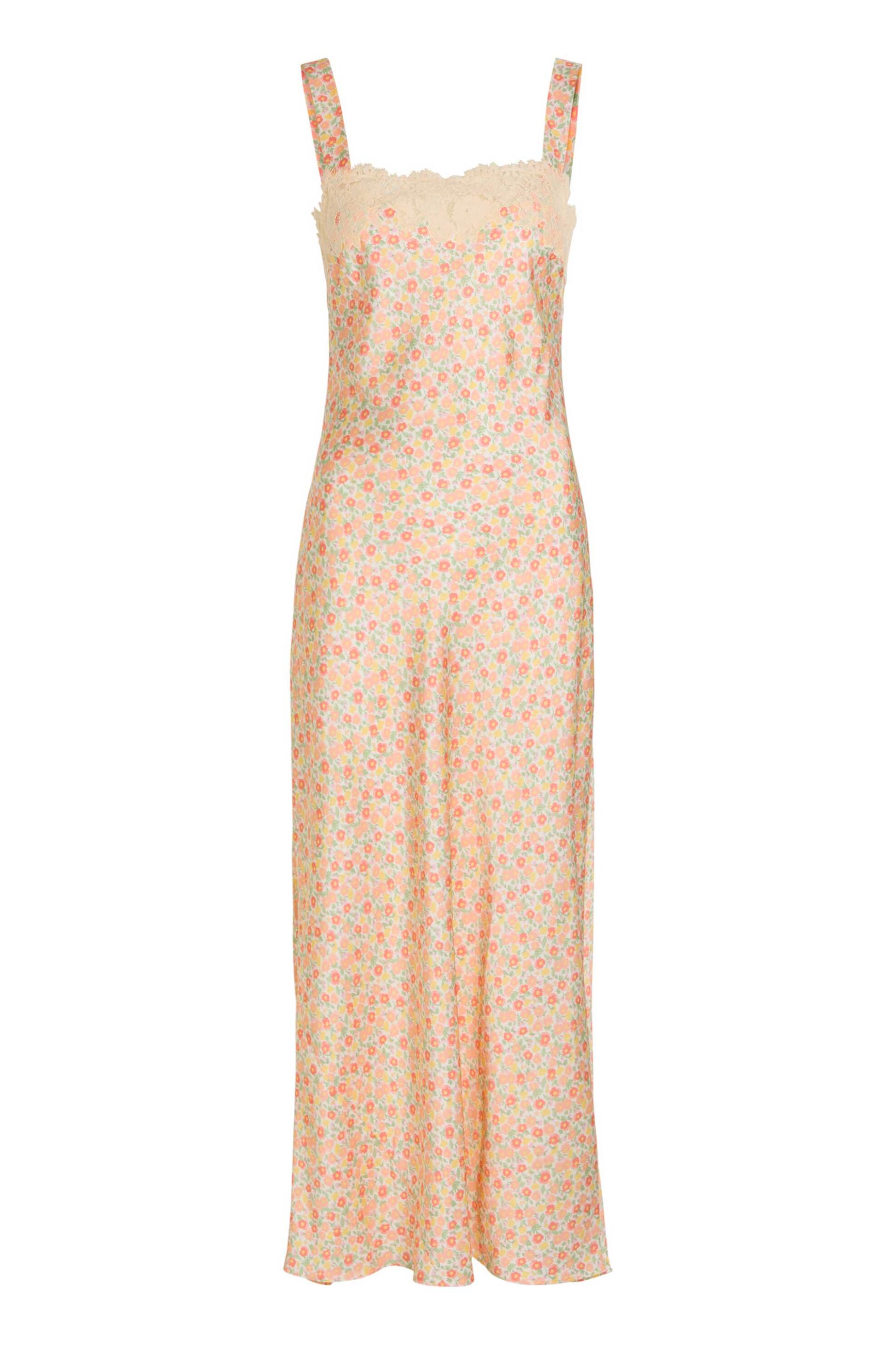 Rixo γυναικείο midi φόρεμα με floral print "Rosamarie" - 010.05813.226.08039.008 Σομόν φωτογραφία