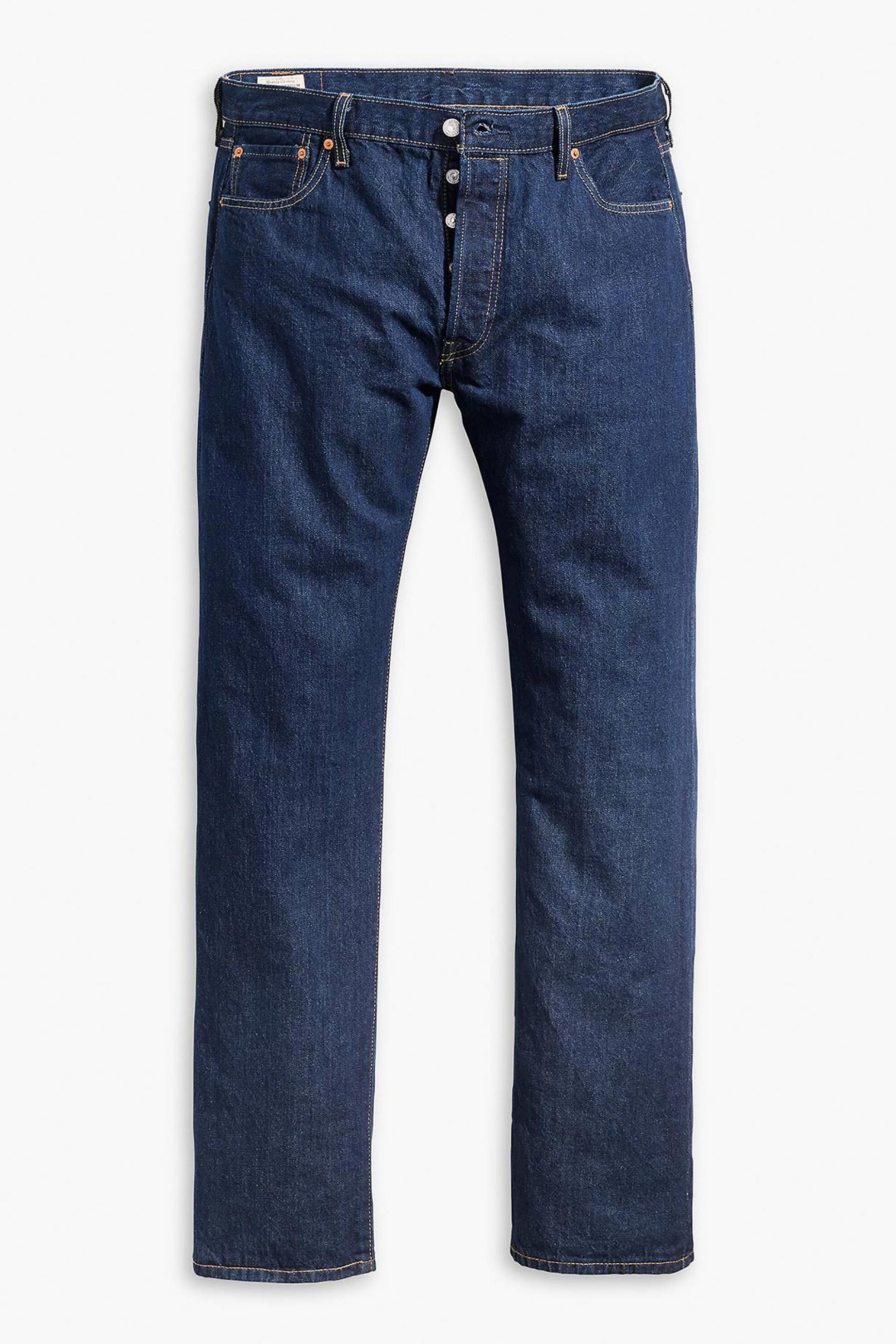 Levi&Apos S Ανδρικό Τζιν Παντελόνι Πεντάτσεπο One Wash Straight Fit 501 Original - 005010101 Denim Blue Σκούρο