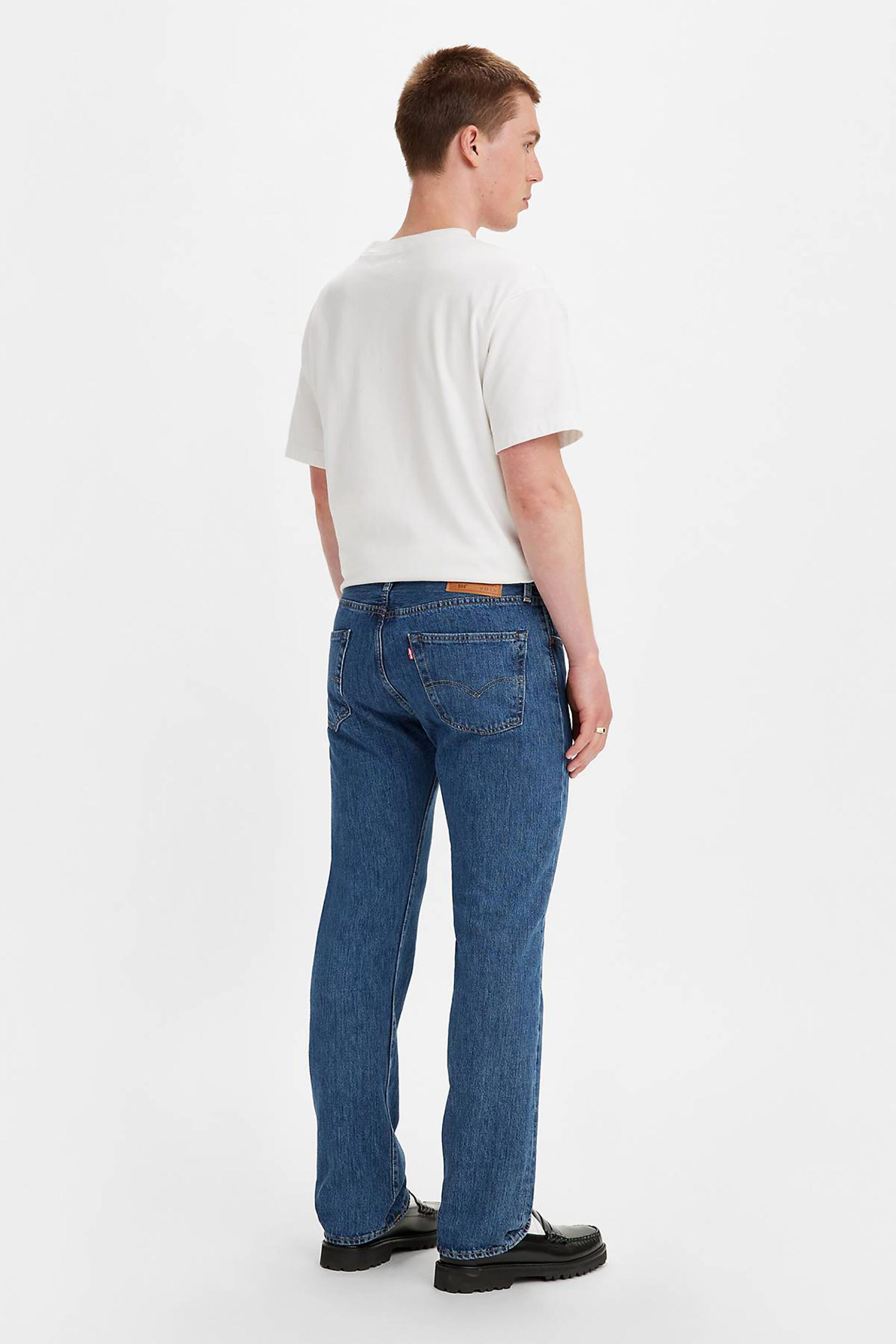 Levi&Apos S Ανδρικό Τζιν Παντελόνι Πεντάτσεπο Stonewash Straight Fit 501 Original - 005010114 Denim Blue