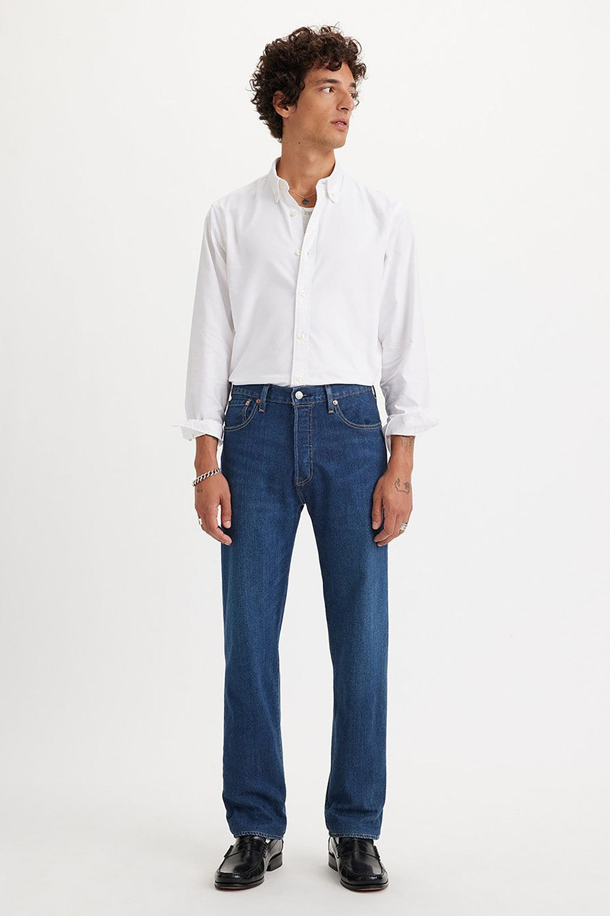 Levi's® ανδρικό τζην παντελόνι πεντάτσεπο Be Above It Straight Fit "501® Original" - 005013509 Denim Blue