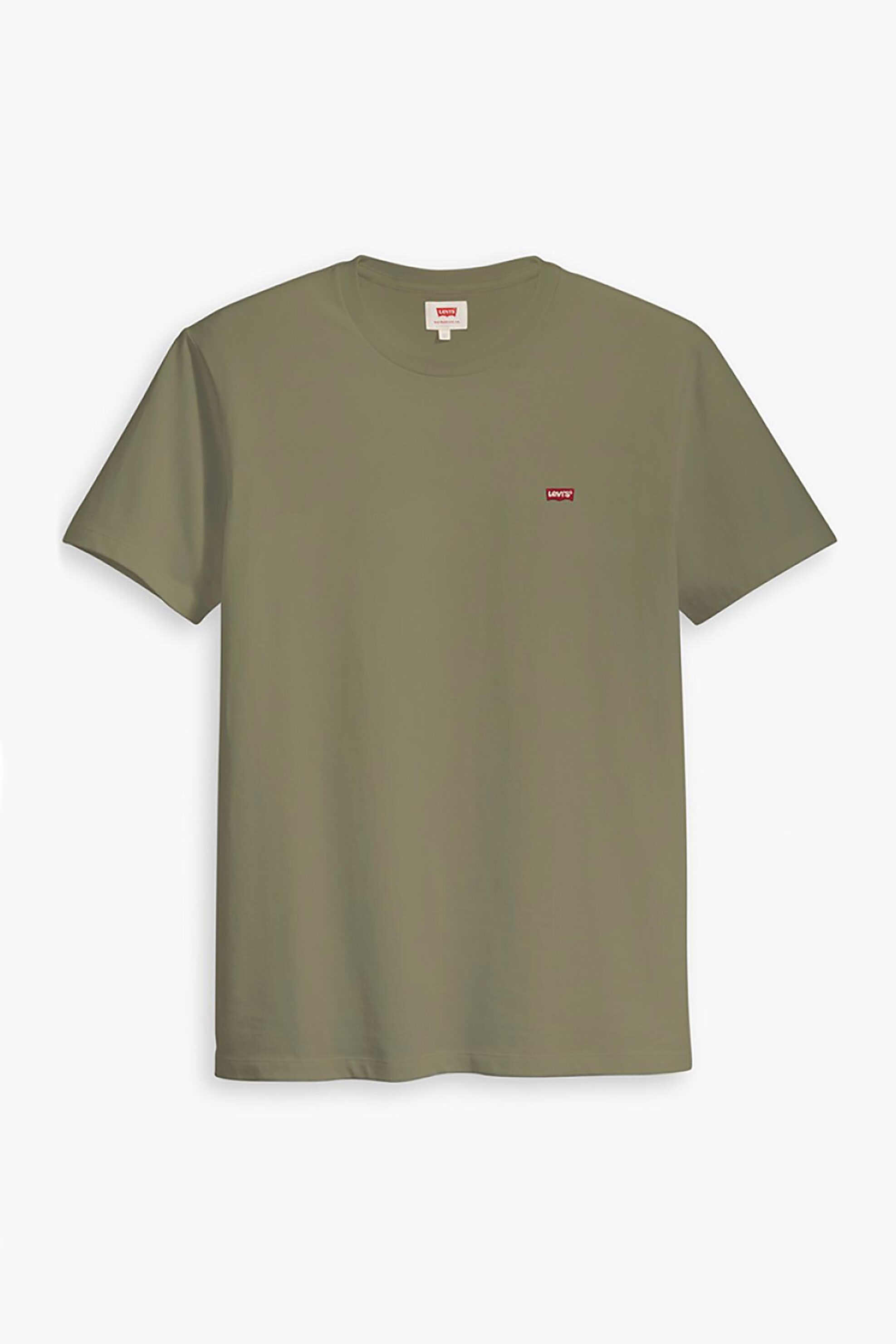 Levi&Apos S Ανδρικό T-Shirt Μονόχρωμο με Λογότυπο Regular Fit Original Housemark - 566050021 Λαδί