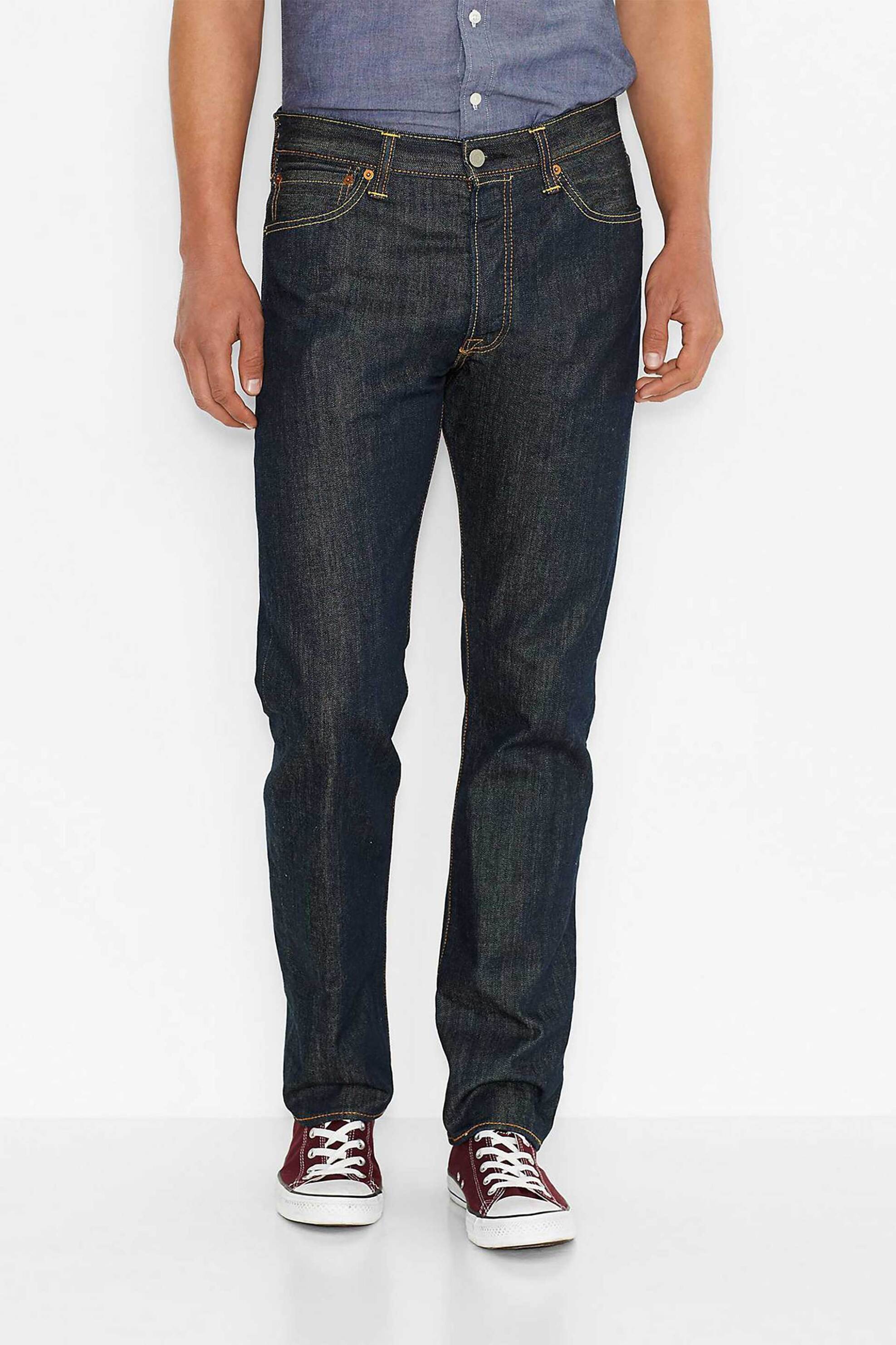 Levi's® ανδρικό τζιν παντελόνι πεντάτσεπο Marlon Straight Fit "501® Original" - 005010162-** Denim Blue Σκούρο
