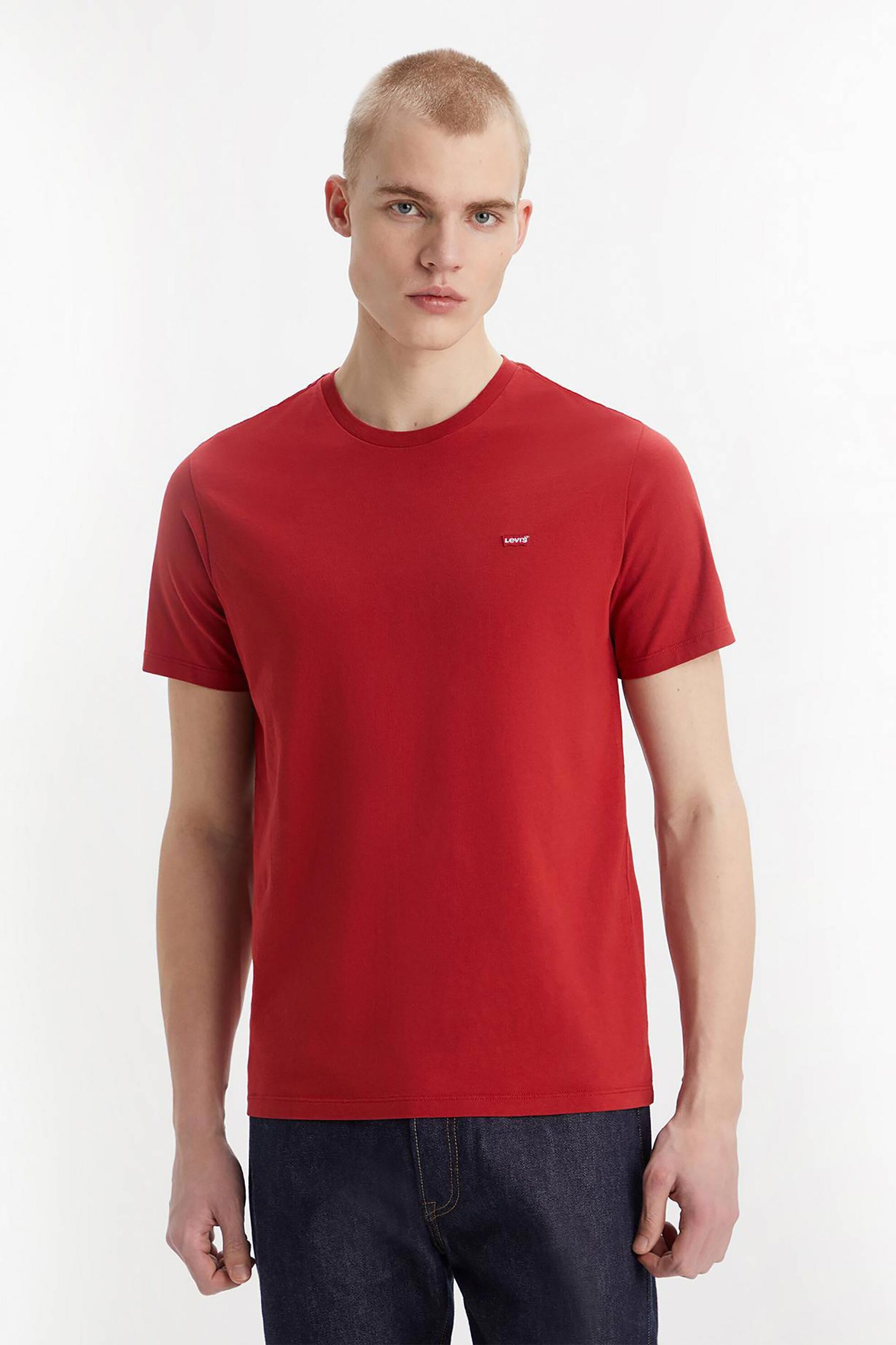 Ανδρική Μόδα > Ανδρικά Ρούχα > Ανδρικές Μπλούζες > Ανδρικά T-Shirts Levi's® ανδρικό T-shirt μονόχρωμο με λογότυπο Regular Fit "Original Housemark" - 566050176 Κόκκινο