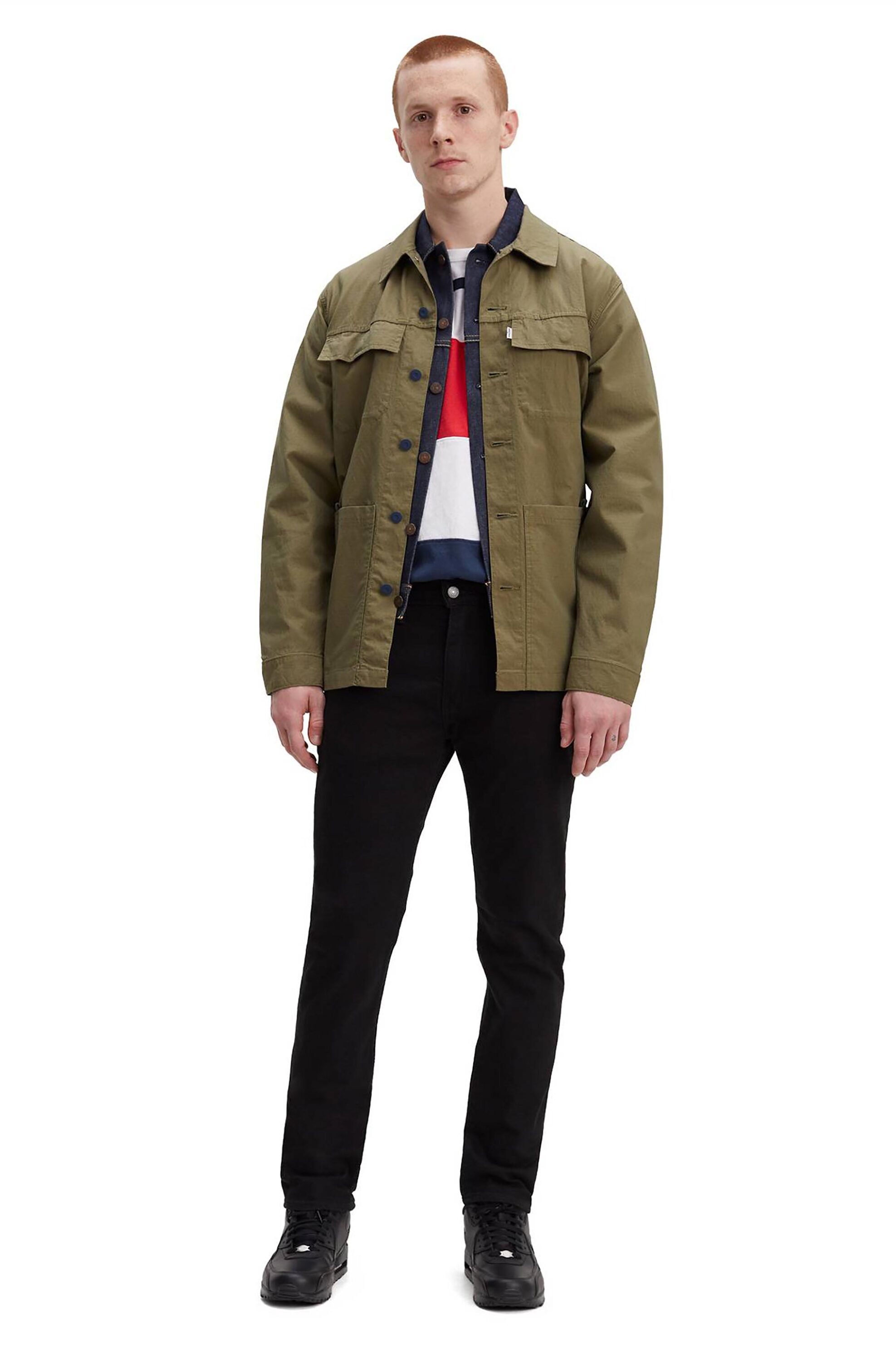 LEVI'S Levi's® ανδρικό τζιν παντελόνι πεντάτσεπο Nightshine Regular Tapered Fit "502®" - 295070031-** Μαύρο