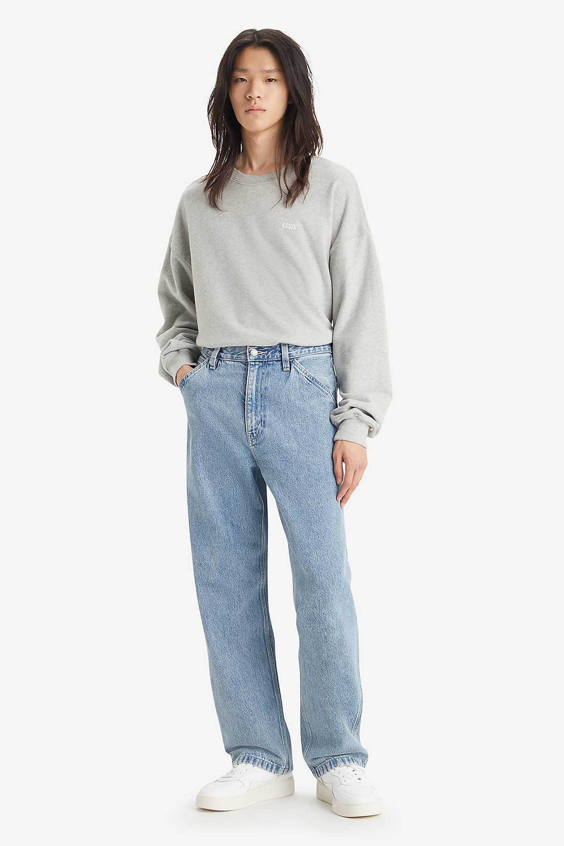 Levi's® ανδρικό τζιν παντελόνι πεντάτσεπο Loose Straight Fit "568™" - 558490047 Denim Blue Ανοιχτό