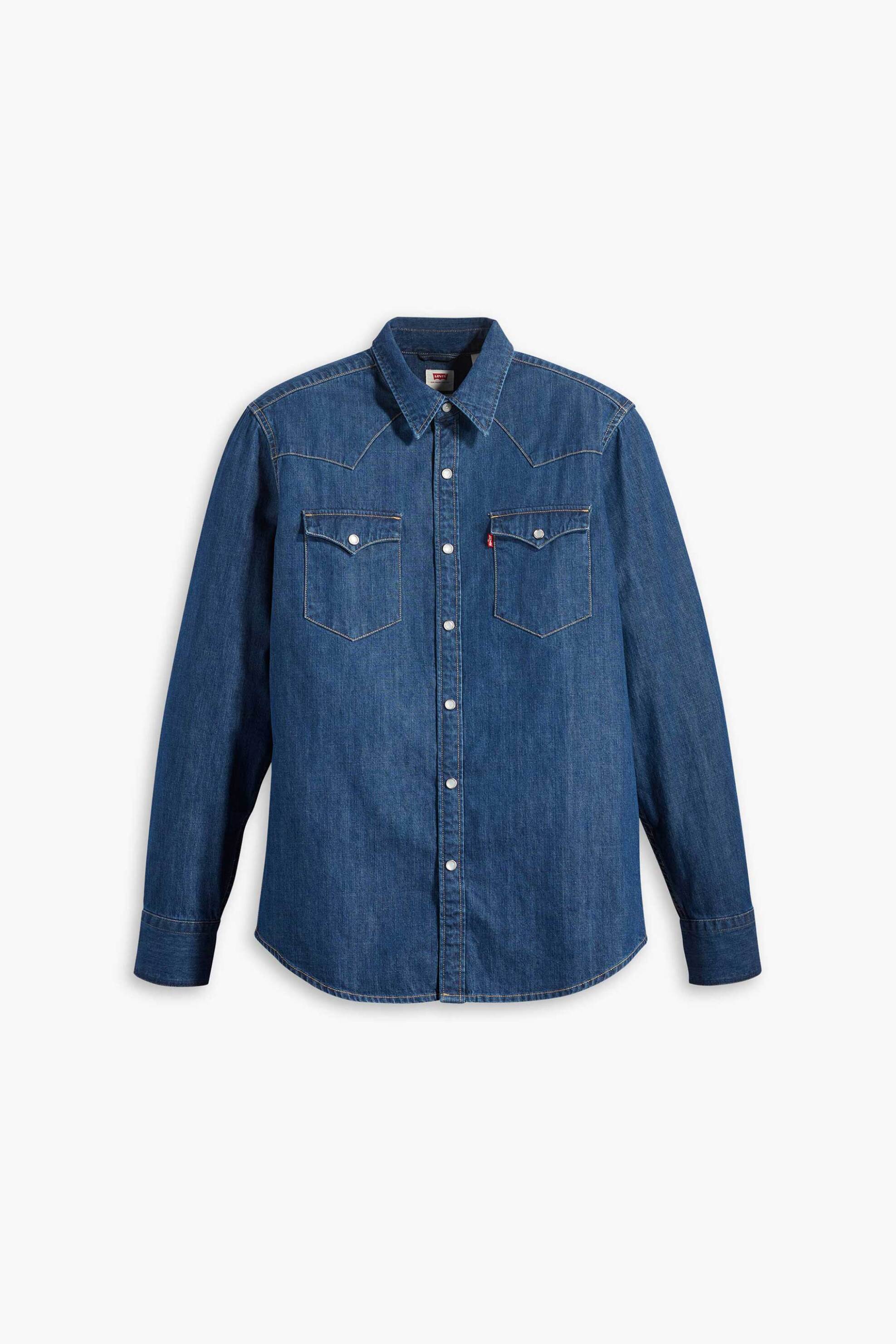 Levi&Apos S Ανδρικό Denim Πουκάμισο με Τσέπες Standard Fit Barstaw - 857440041 Blue