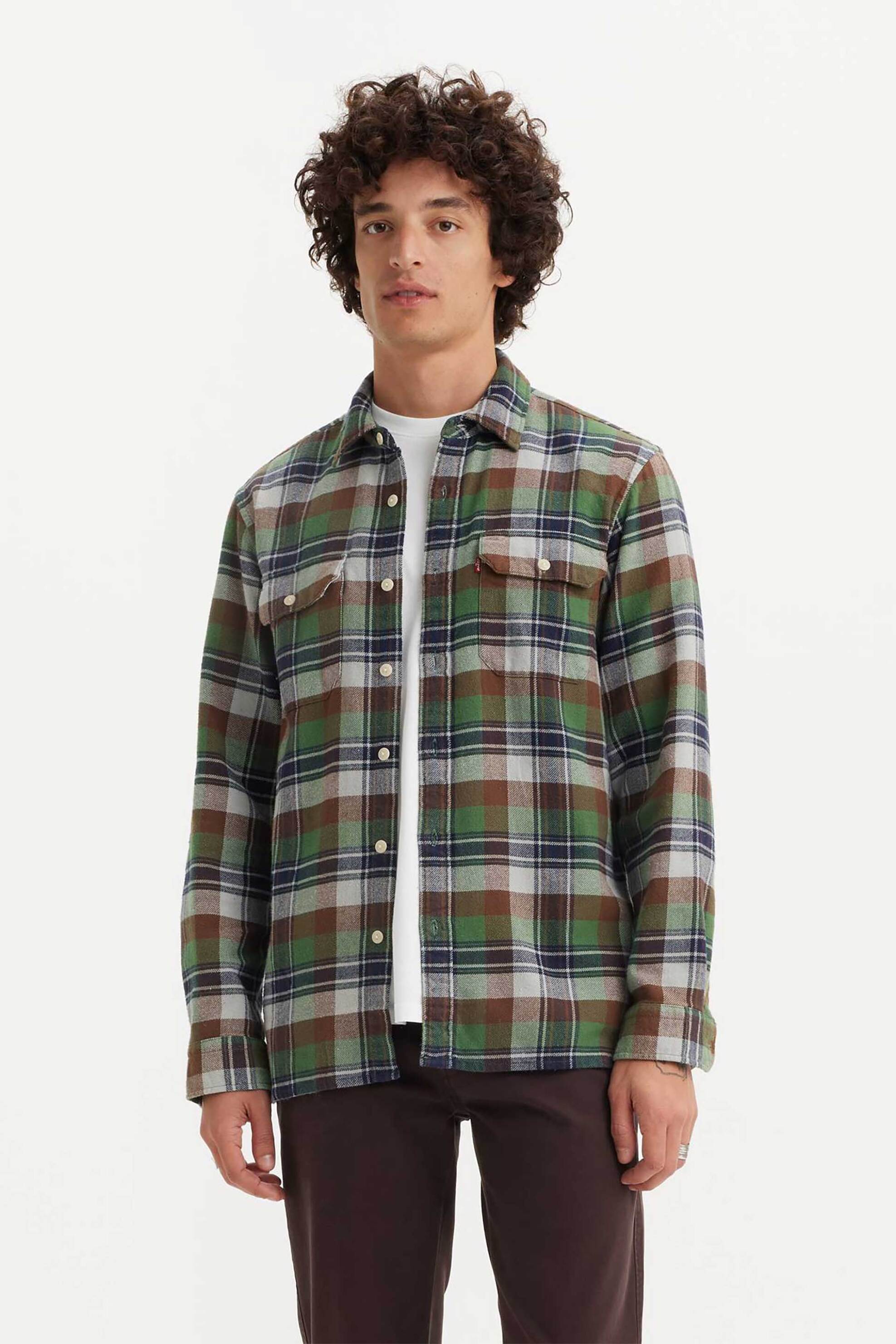 Levi's® ανδρικό πουκάμισο με τσέπες και καρό σχέδιο Relaxed Fit "Jackson Worker" - 195730234 Πολύχρωμο